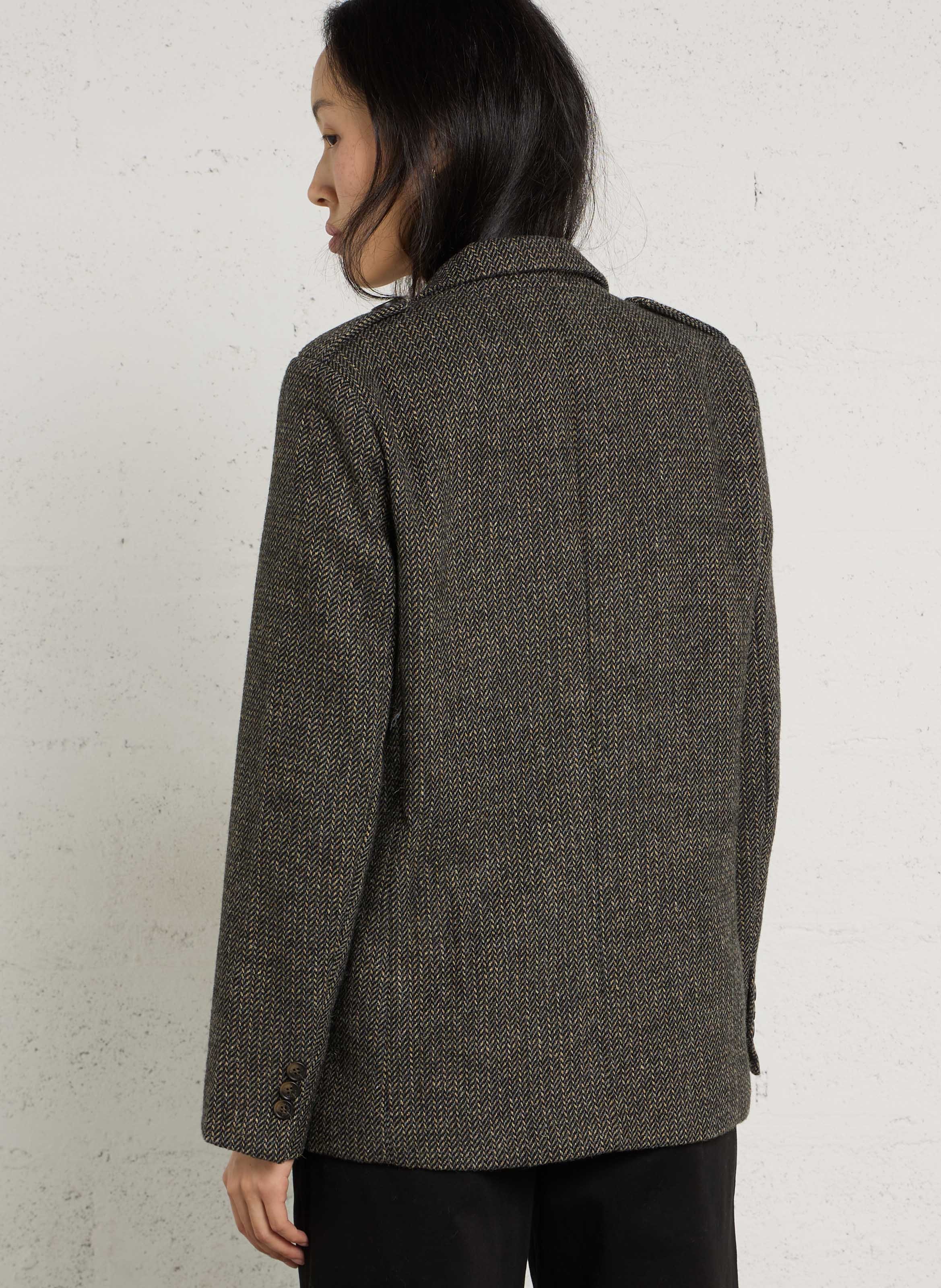 Wool-blend jacket with tailored collar LA PETITE ETOILE Brown