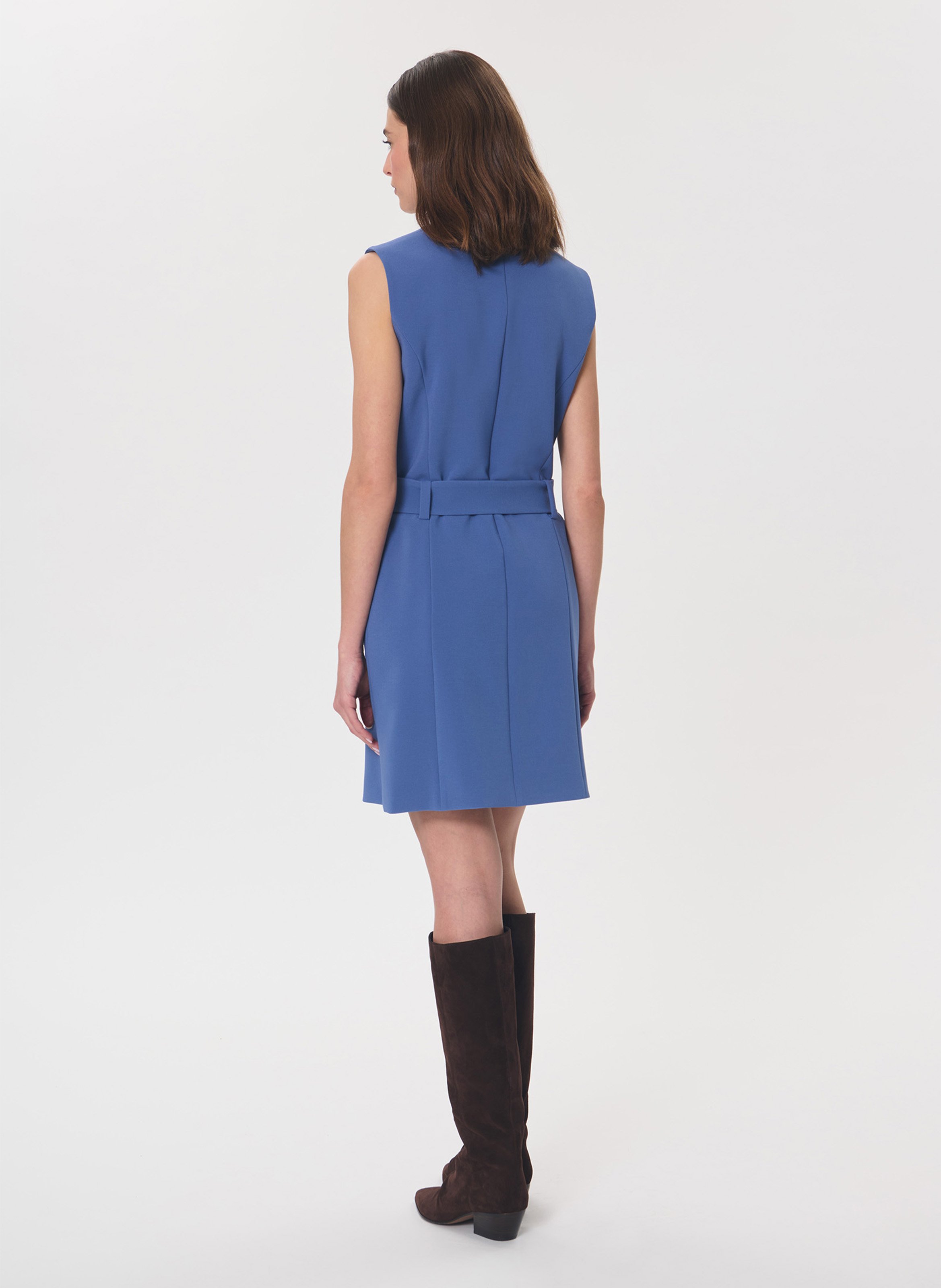 Ärmelloses Kurzkleid mit Gürtel TARA JARMON Blau