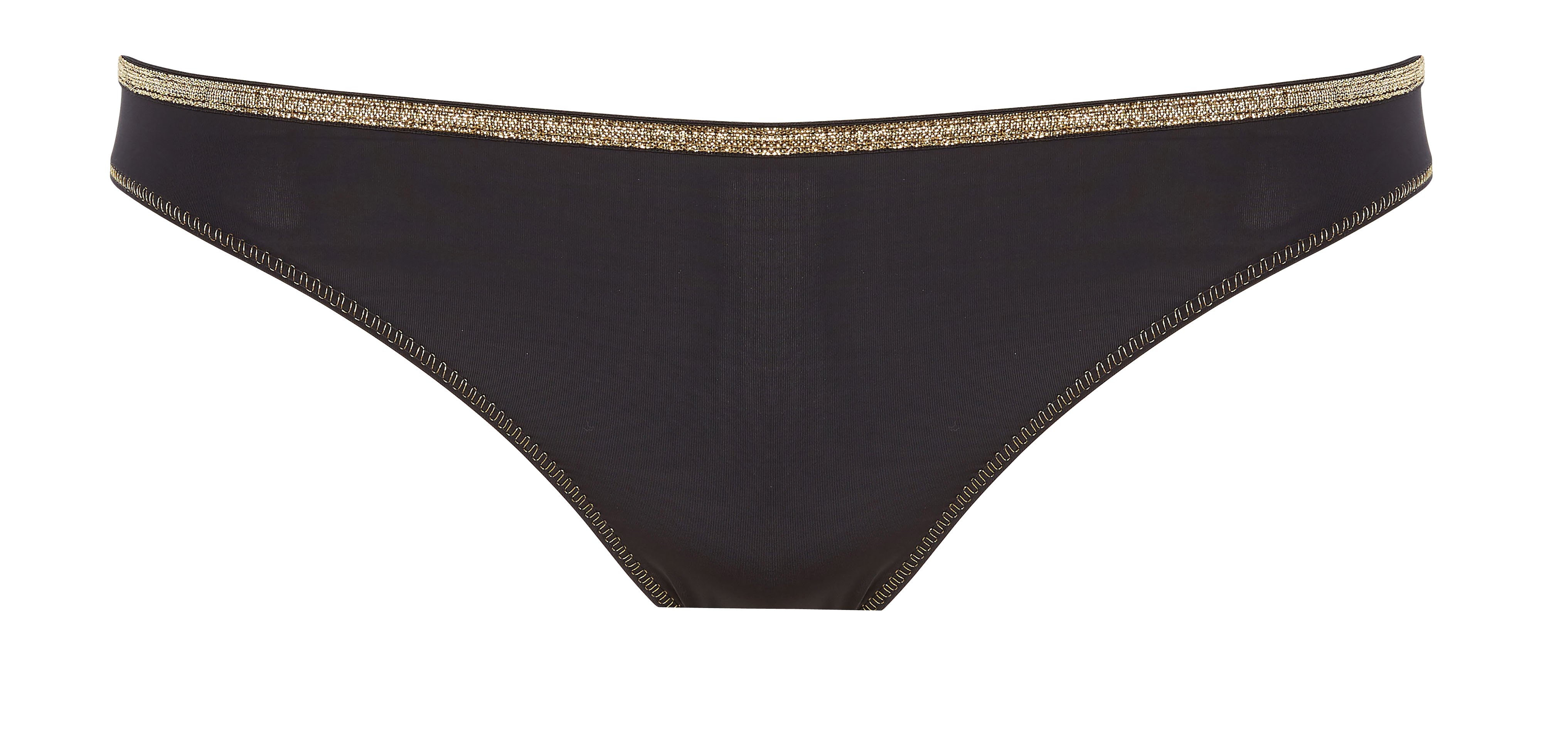 Culotte taille basse métallisée LA NOUVELLE Noir