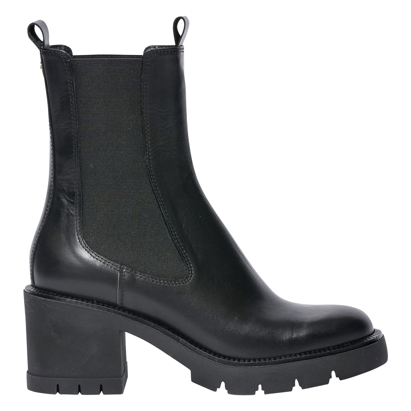 Boots noir en cuir lisse  BOCAGE Noir