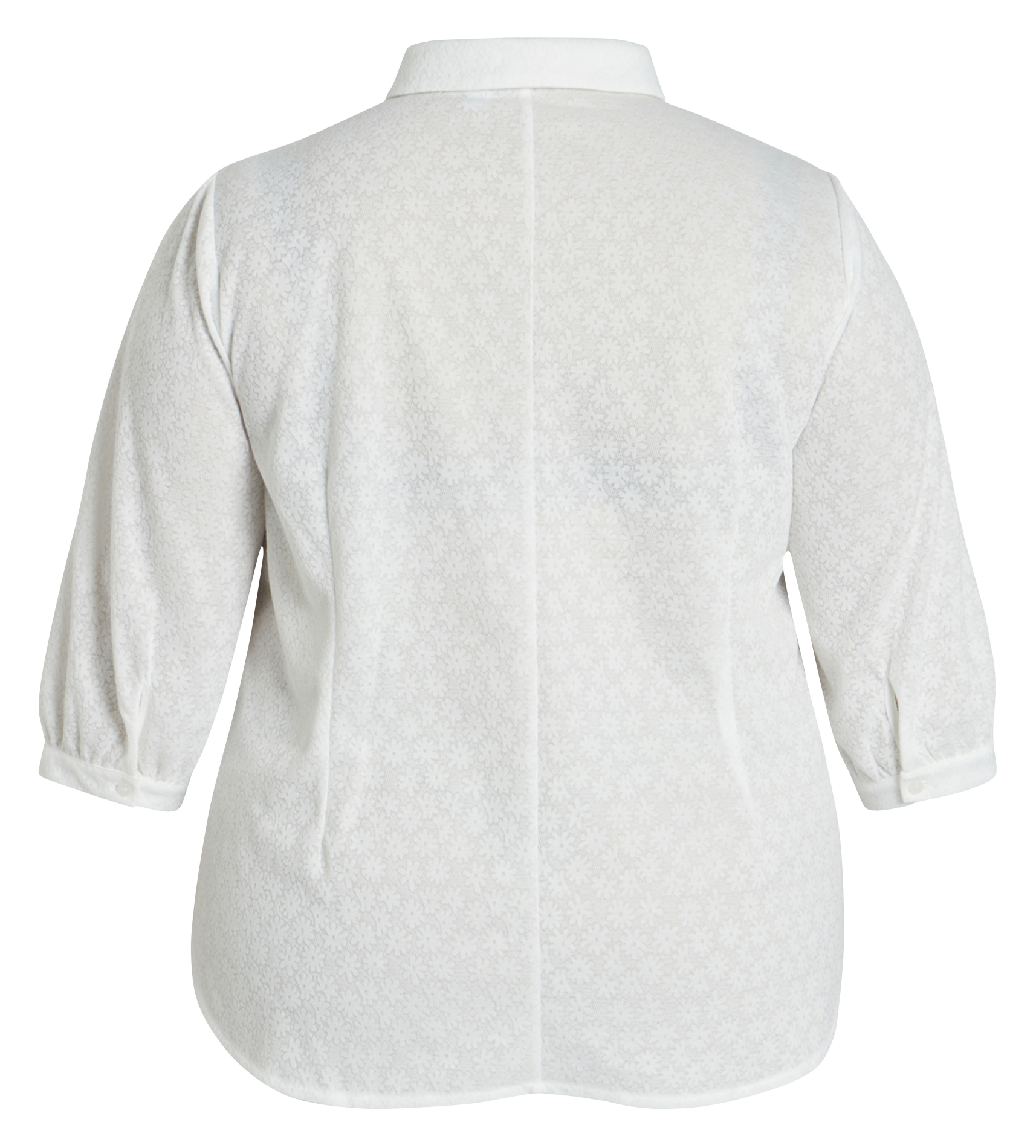 Chemise col classique à imprimé fleuri EVOKED Blanc
