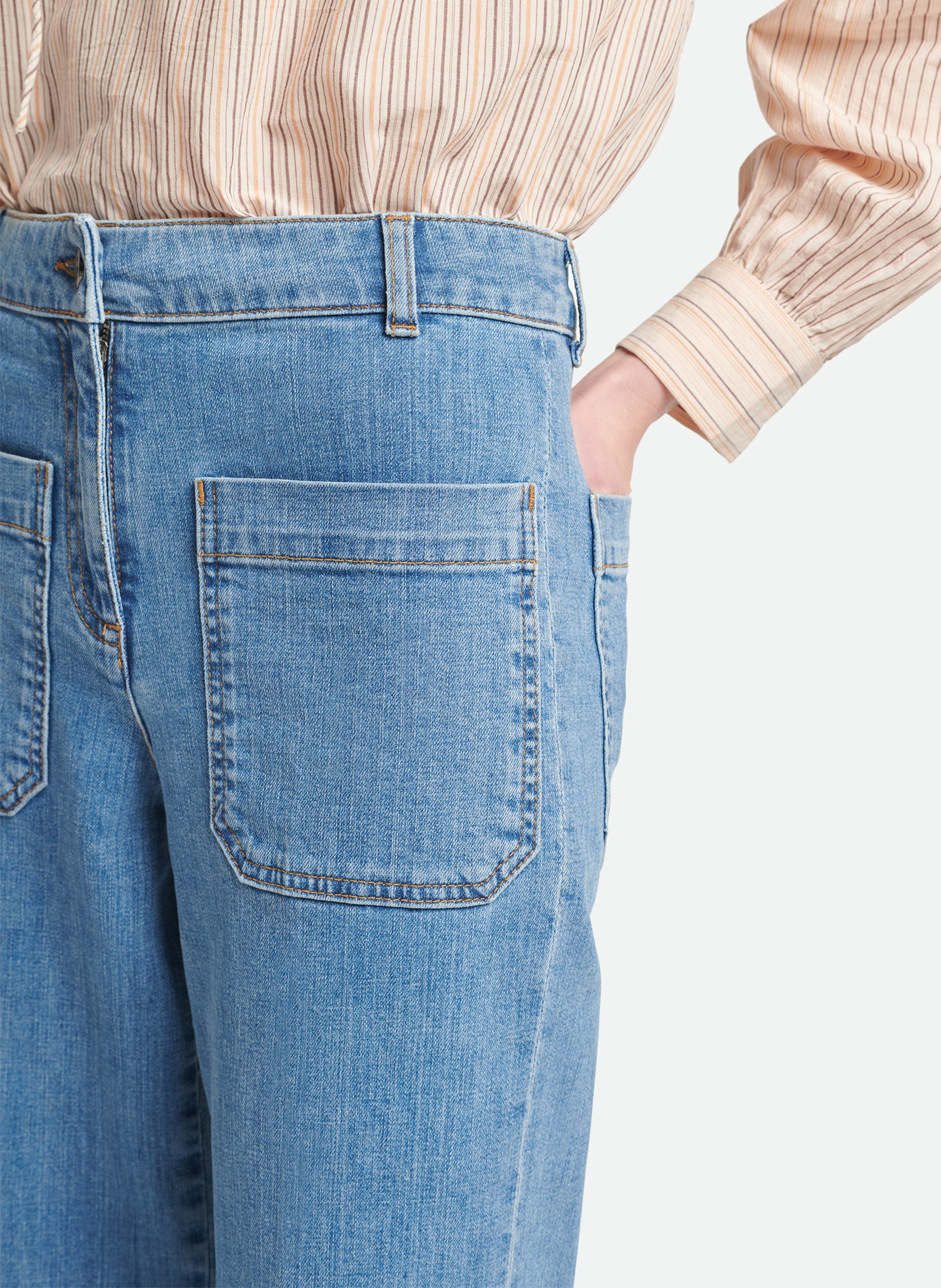 Straight-leg cotton jeans VANESSA BRUNO Blue