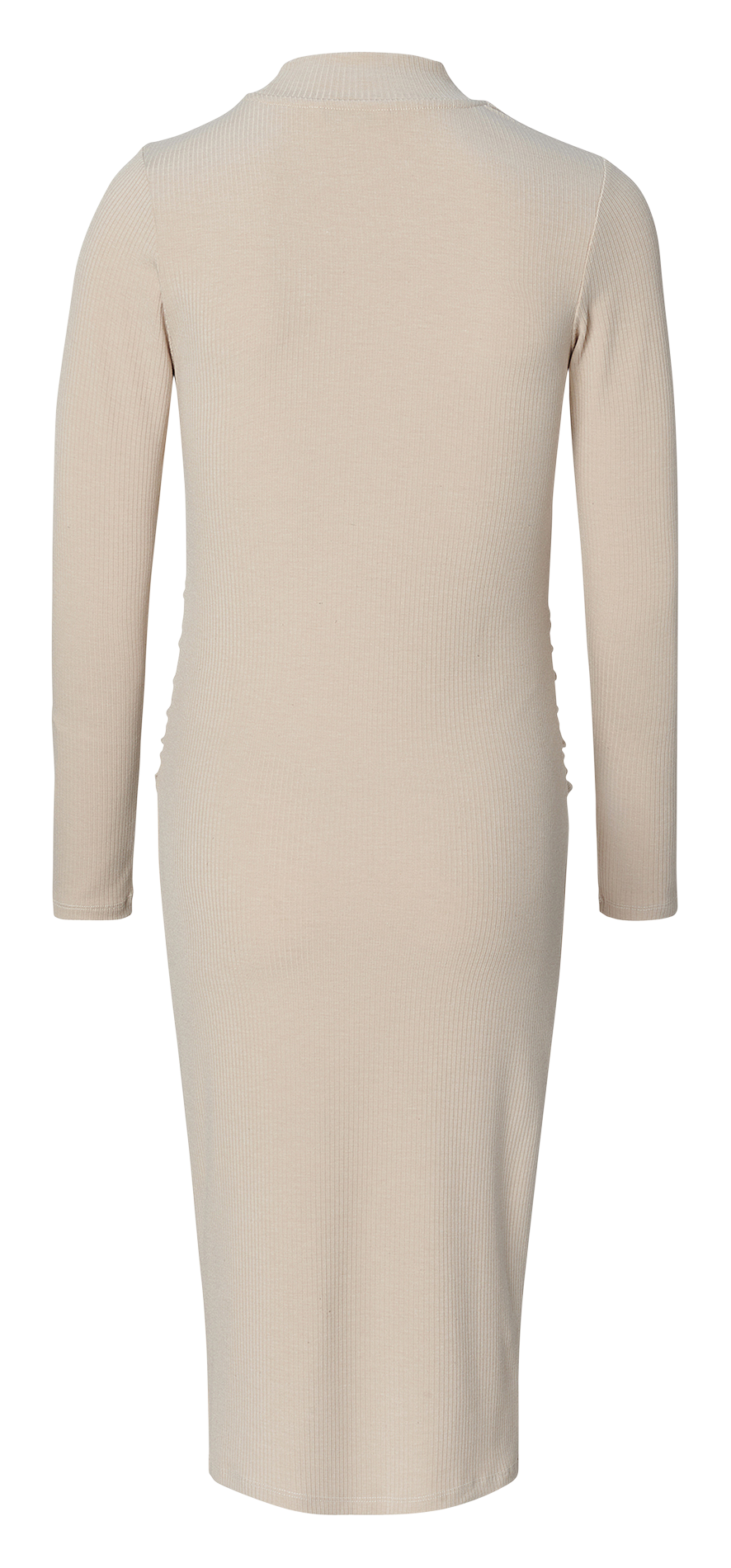 High-neck maternity midi dress NOPPIES Beige
