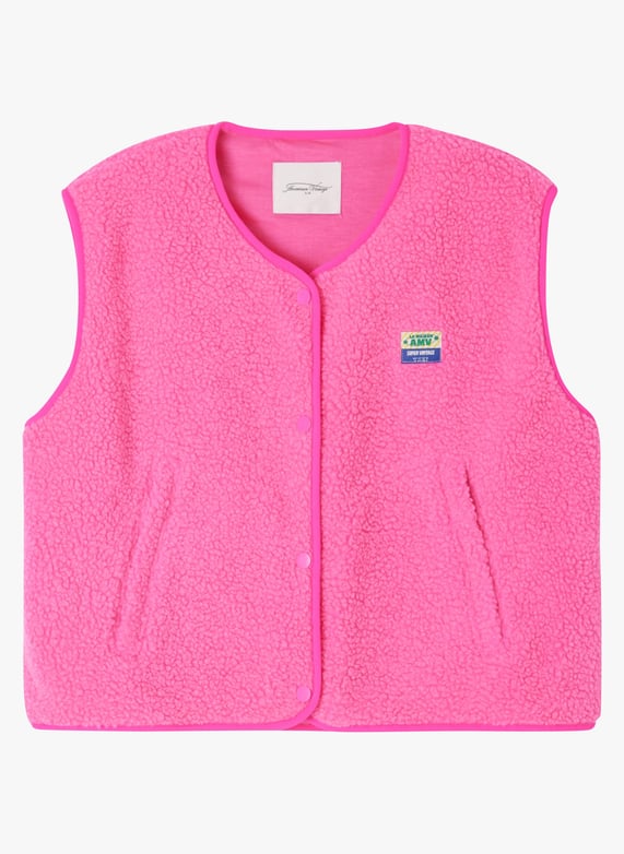 Gilet col rond molletonné sans manches Hoktown Rose American