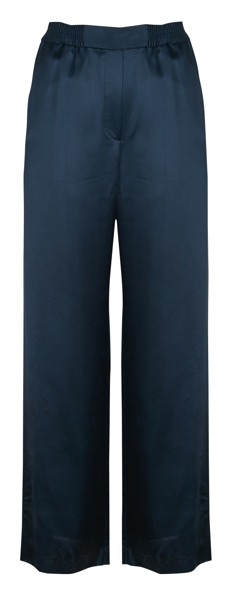 Pantalon large satiné MARGAUX LONNBERG Bleu