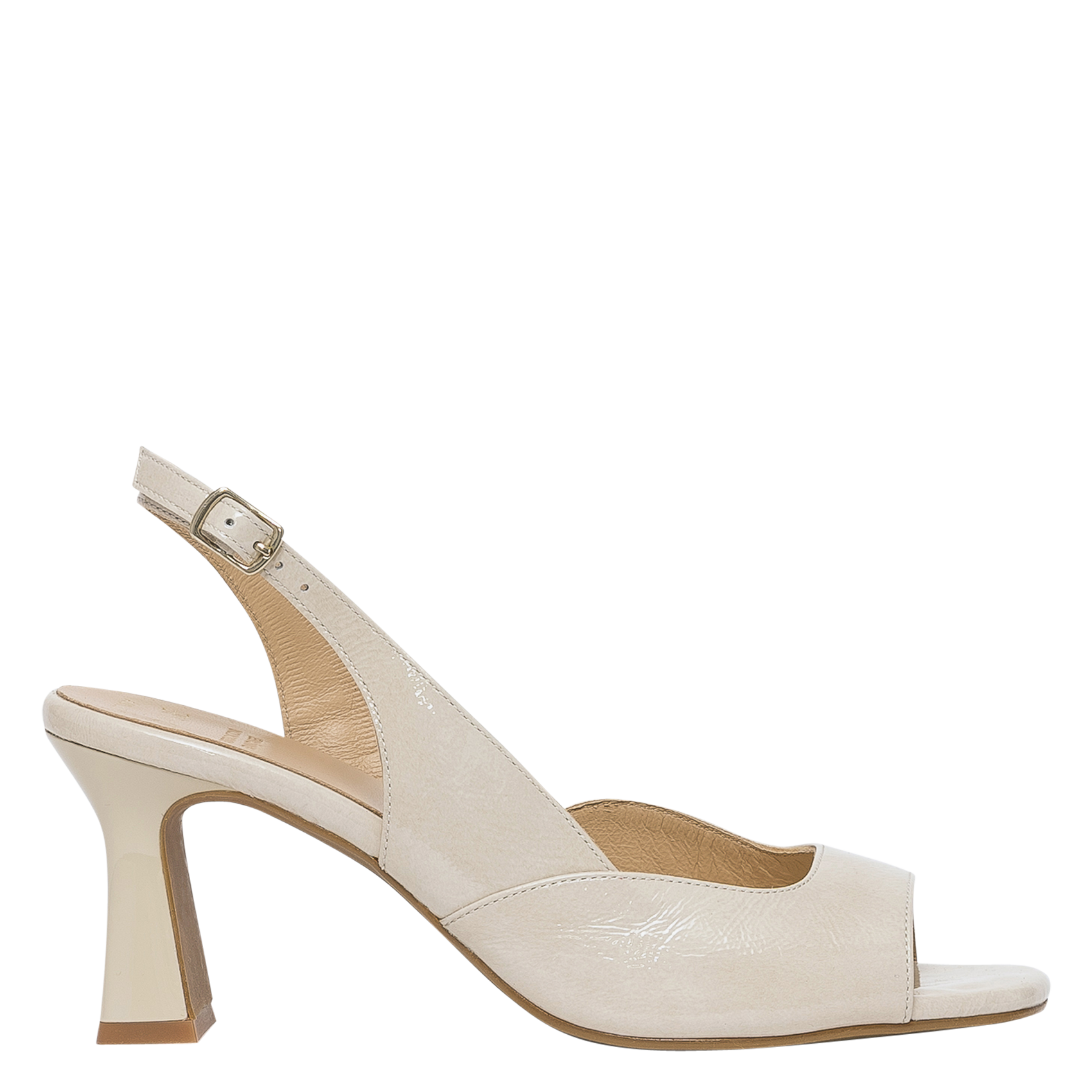 Ledersandalen mit Absatz BOCAGE Beige