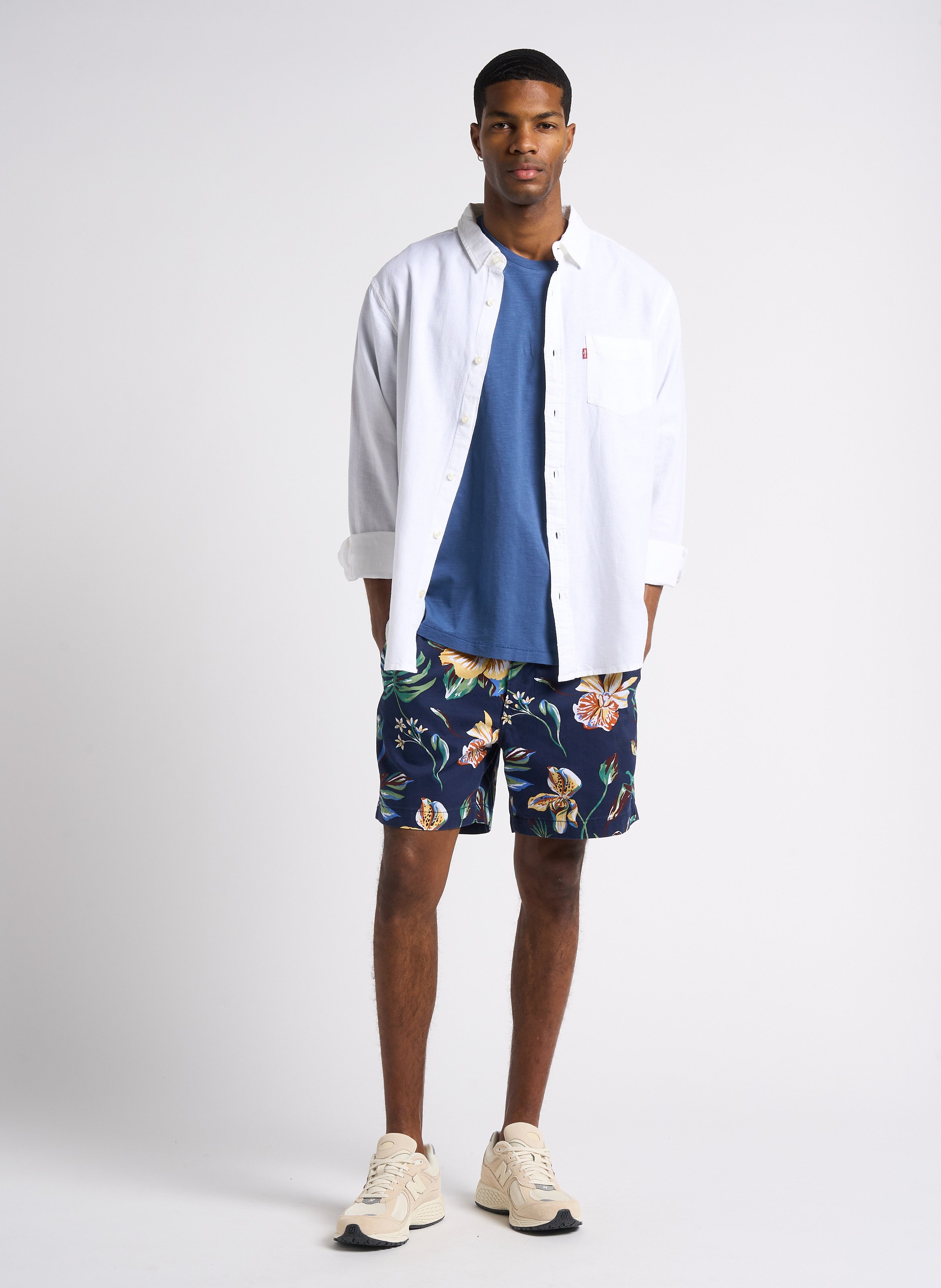 Printed cotton shorts LEVI&#039;S Blue