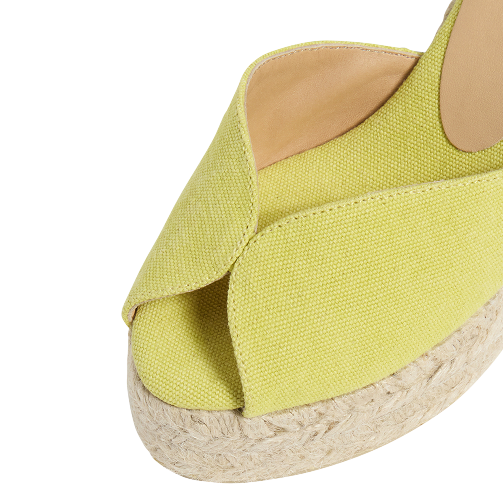 Hohe Baumwoll-Espadrilles mit Keilabsatz CASTANER Gelb