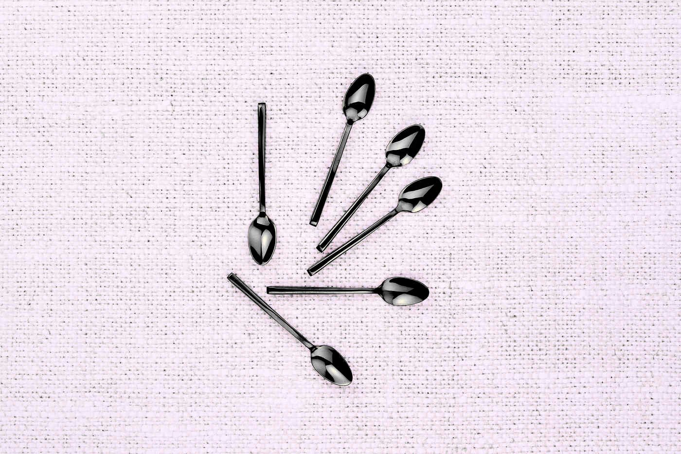 Olaf - black set of 6 teaspoons BJORN Black