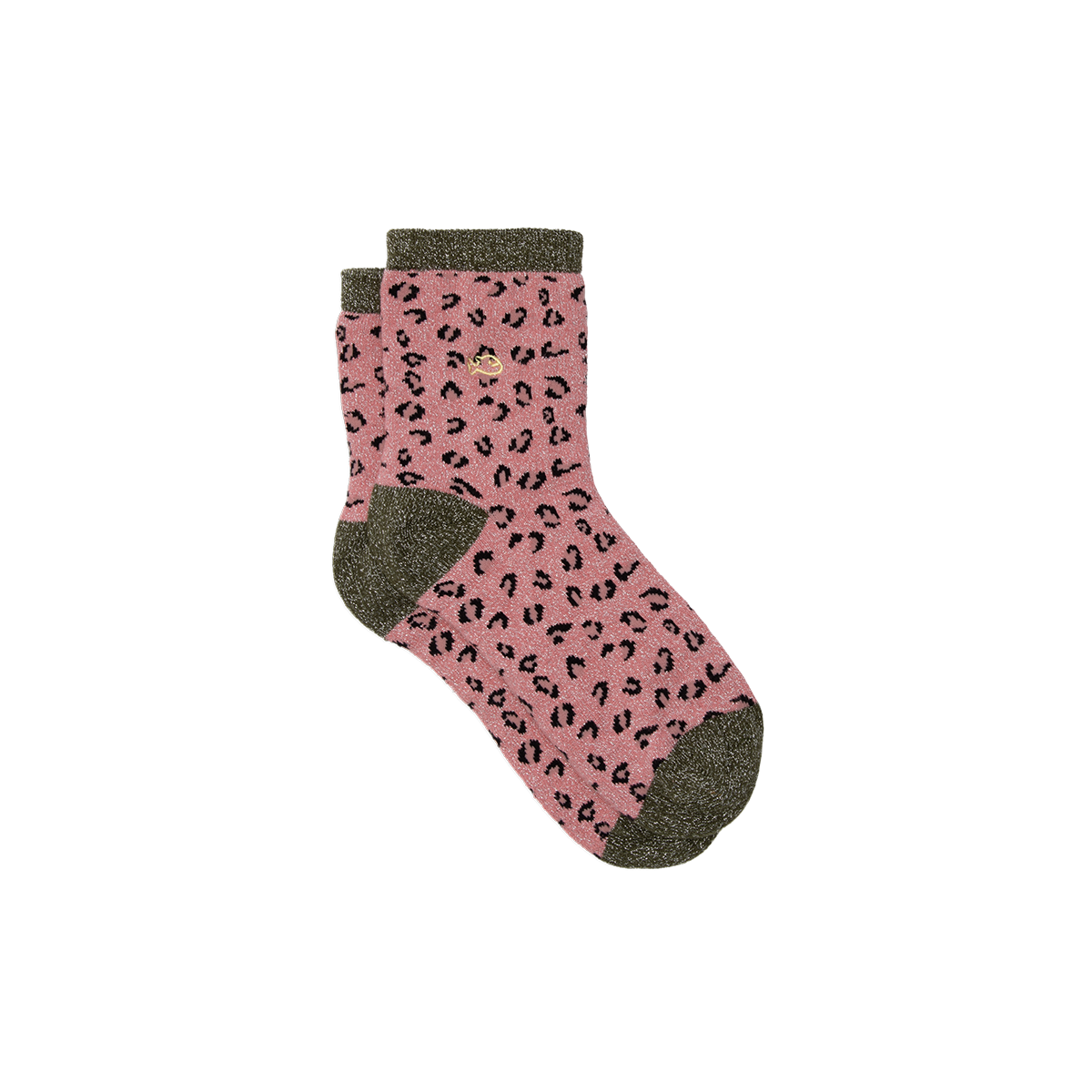 Leopard Combed Cotton Socks BILLYBELT Pink