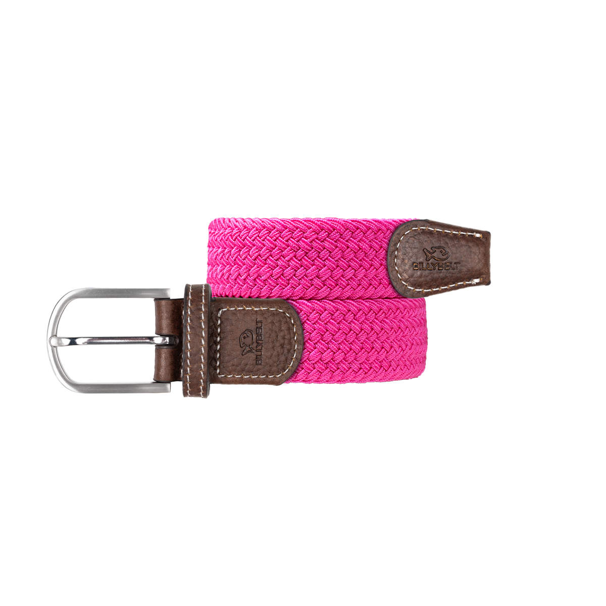 Solid Elastic Braided Belt BILLYBELT Pink