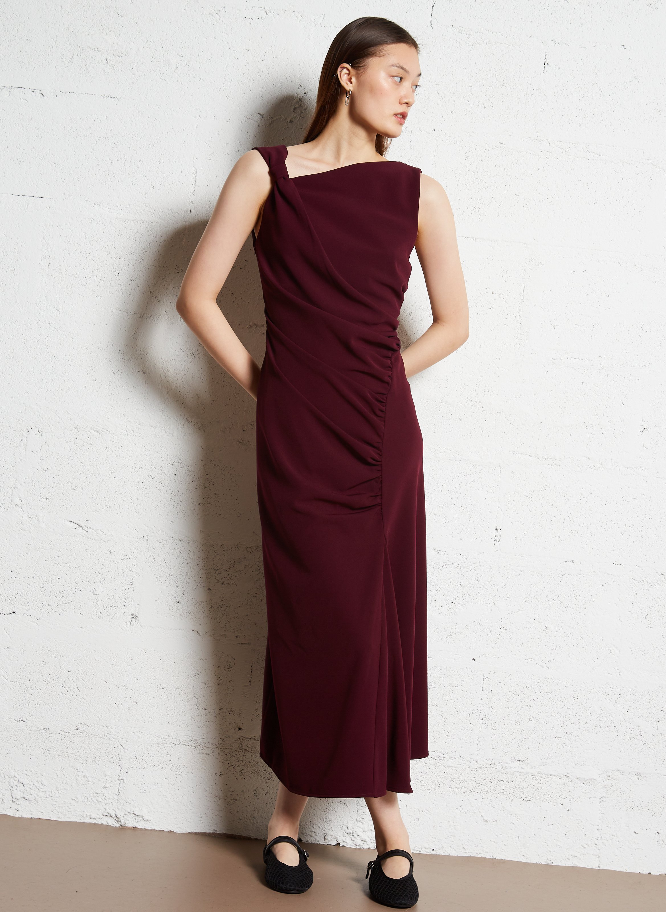 Square Neck Maxi Dress IMPERIAL Red