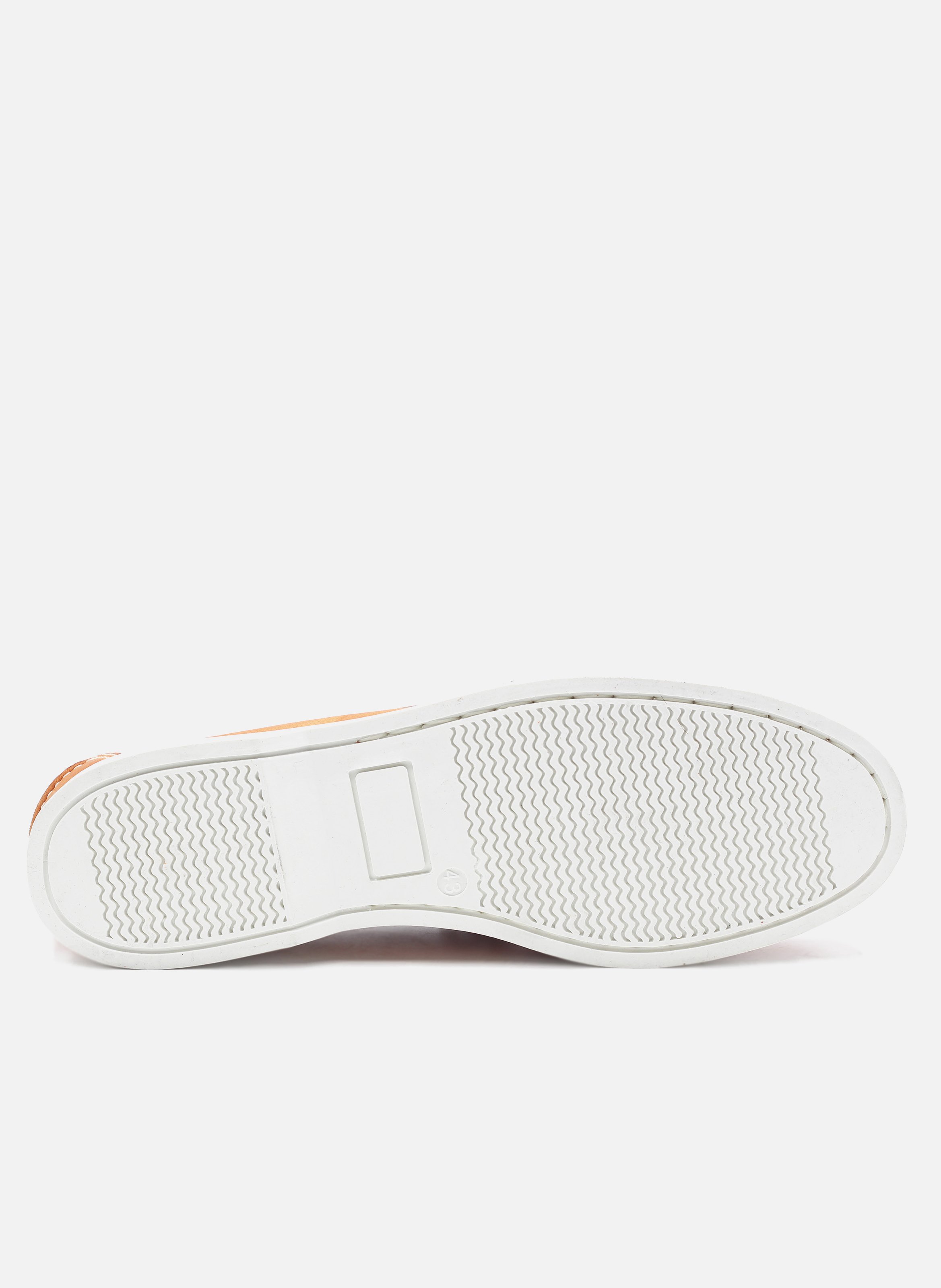 Leather deck shoes JULES & JENN Orange