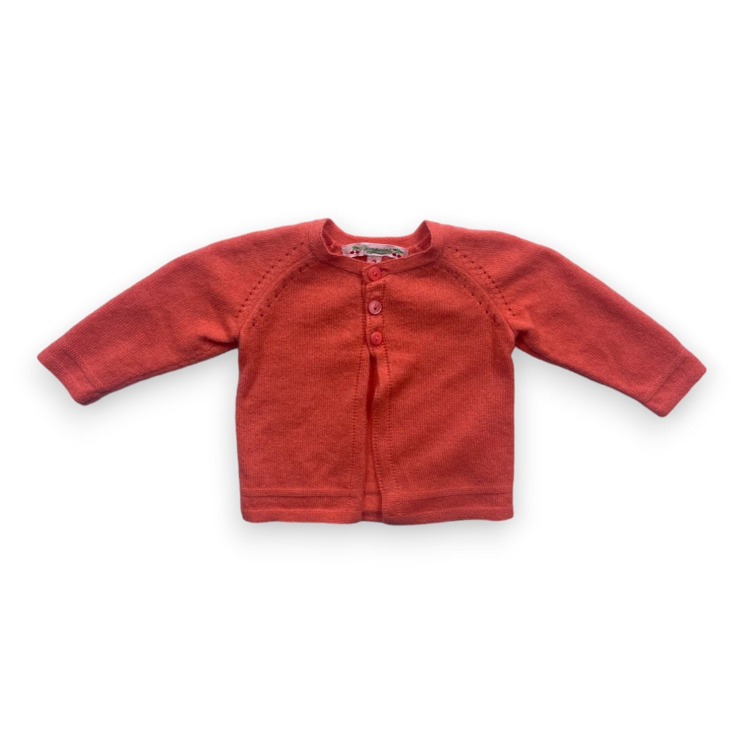 Red Baby Cardigan - 3 months BONPOINT - Seconde Main Red