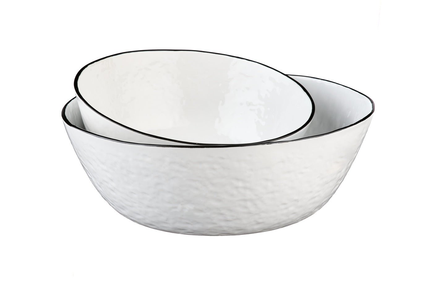 Pure salad bowl ø24cm and ø30cm - 2 pieces - snow white BJORN White