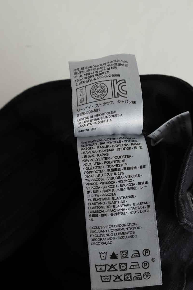 Cotton skinny jeans LEVI'S - Seconde main Black