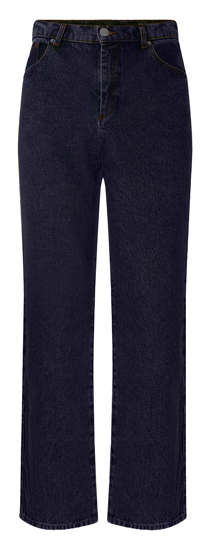 Jean droit taille haute en coton bio SOEUR Bleu