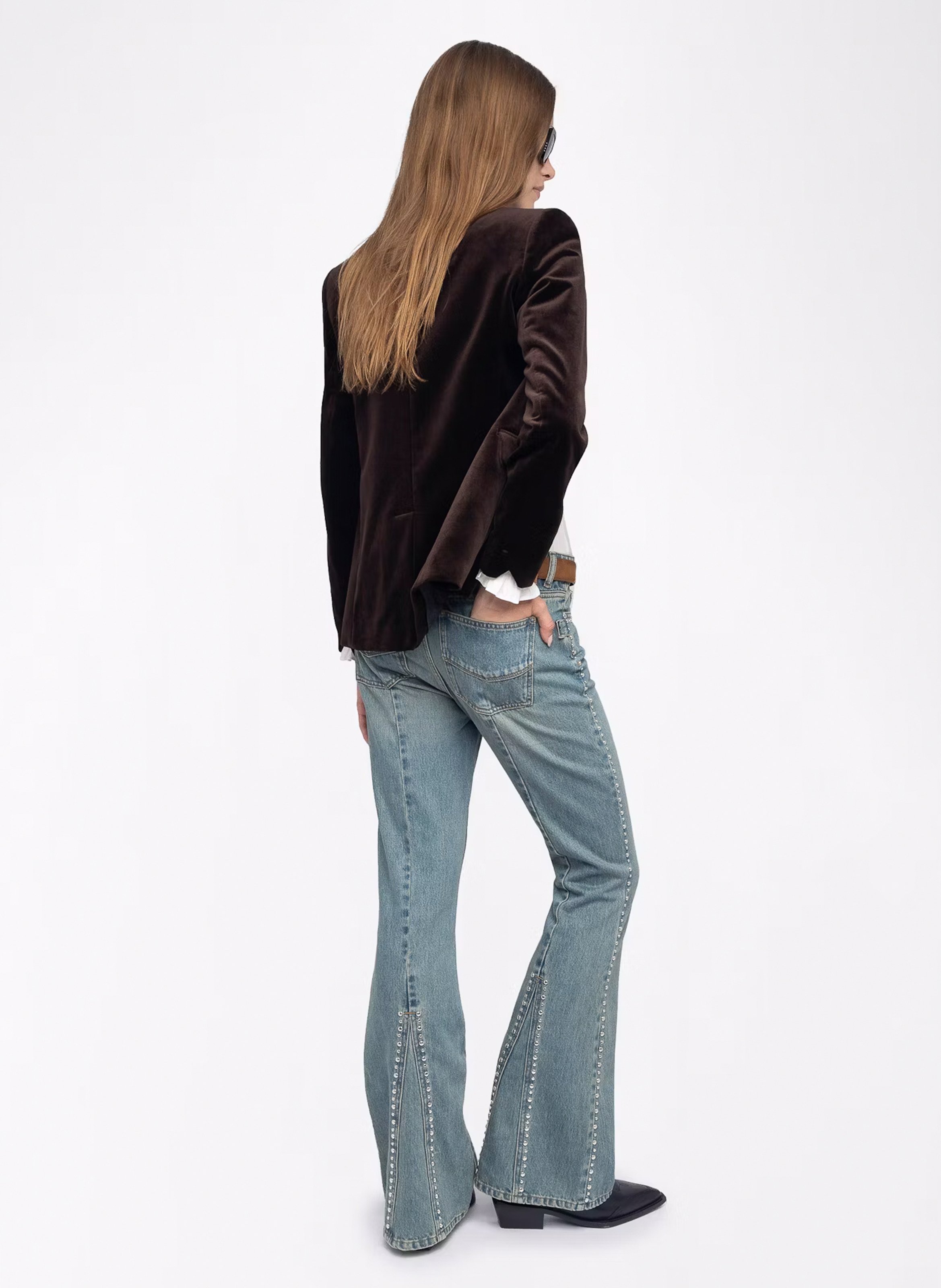 Jean bootcut en coton ZADIG&VOLTAIRE Bleu