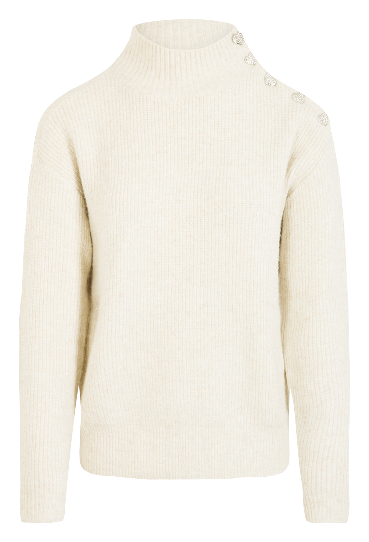Straight-cut high-neck sweater MORGAN Beige