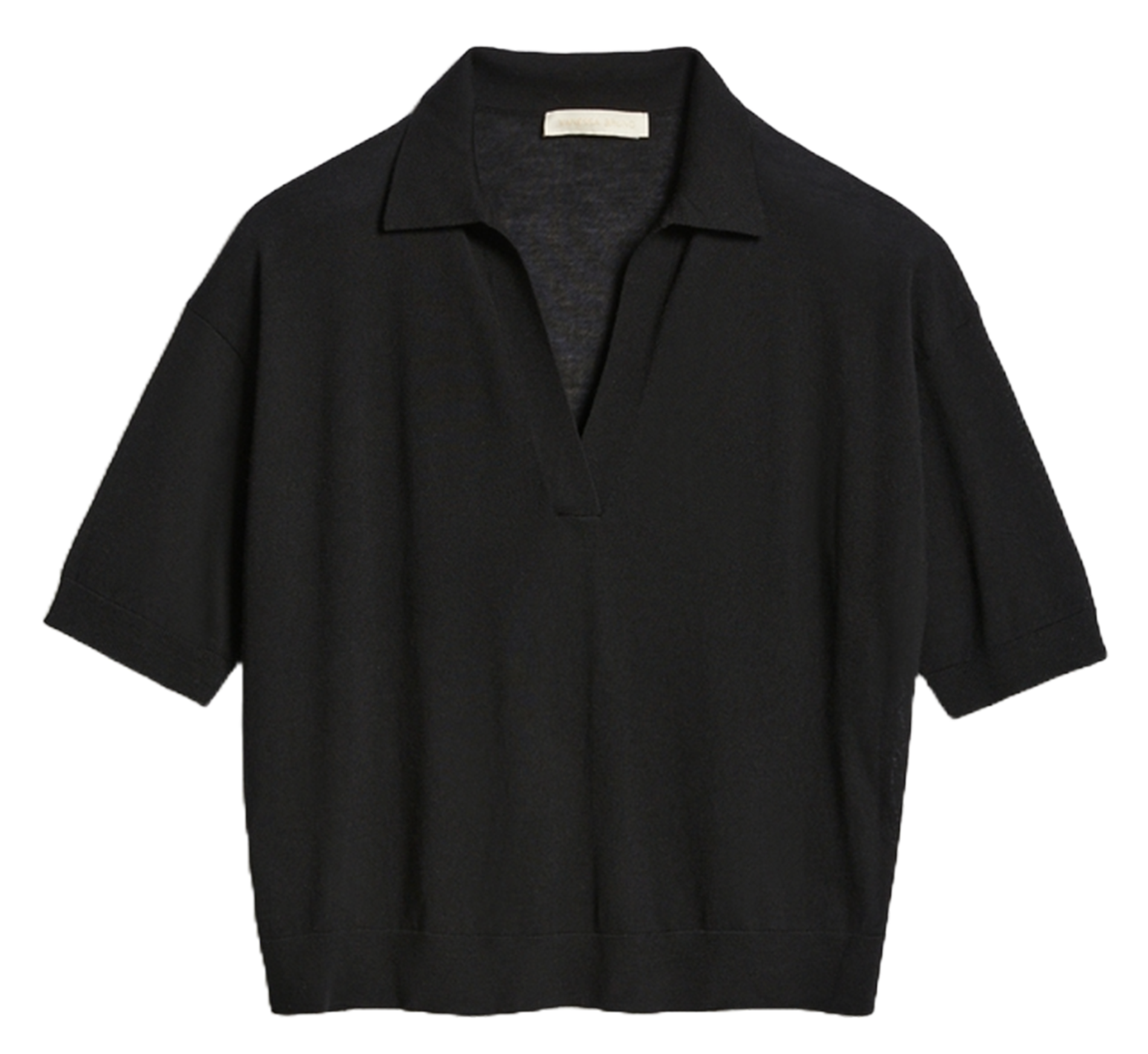 Oversized trui met polokraag van wol en kasjmier VANESSA BRUNO Zwart