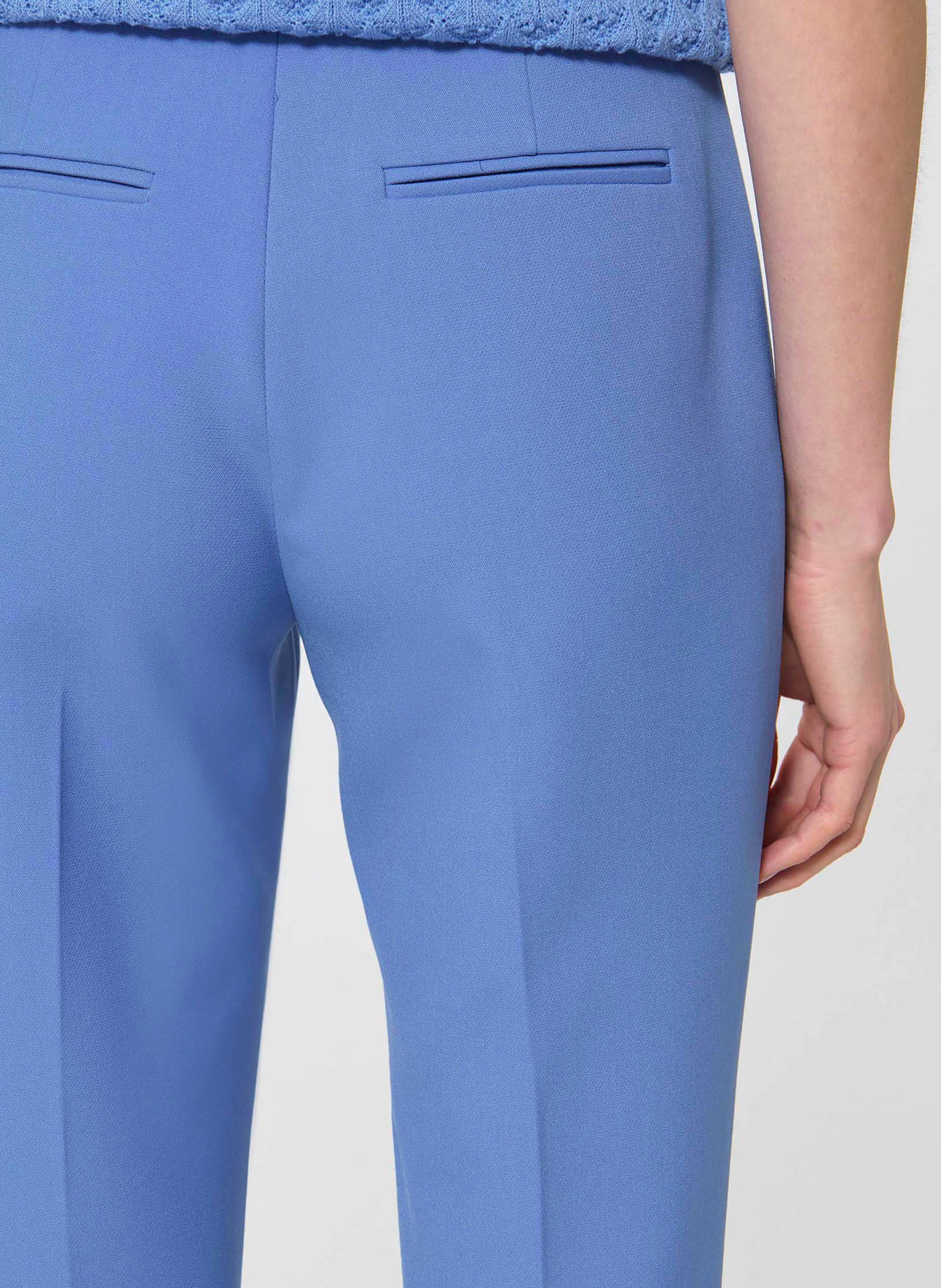 High-waisted solid color pants TARA JARMON Blue