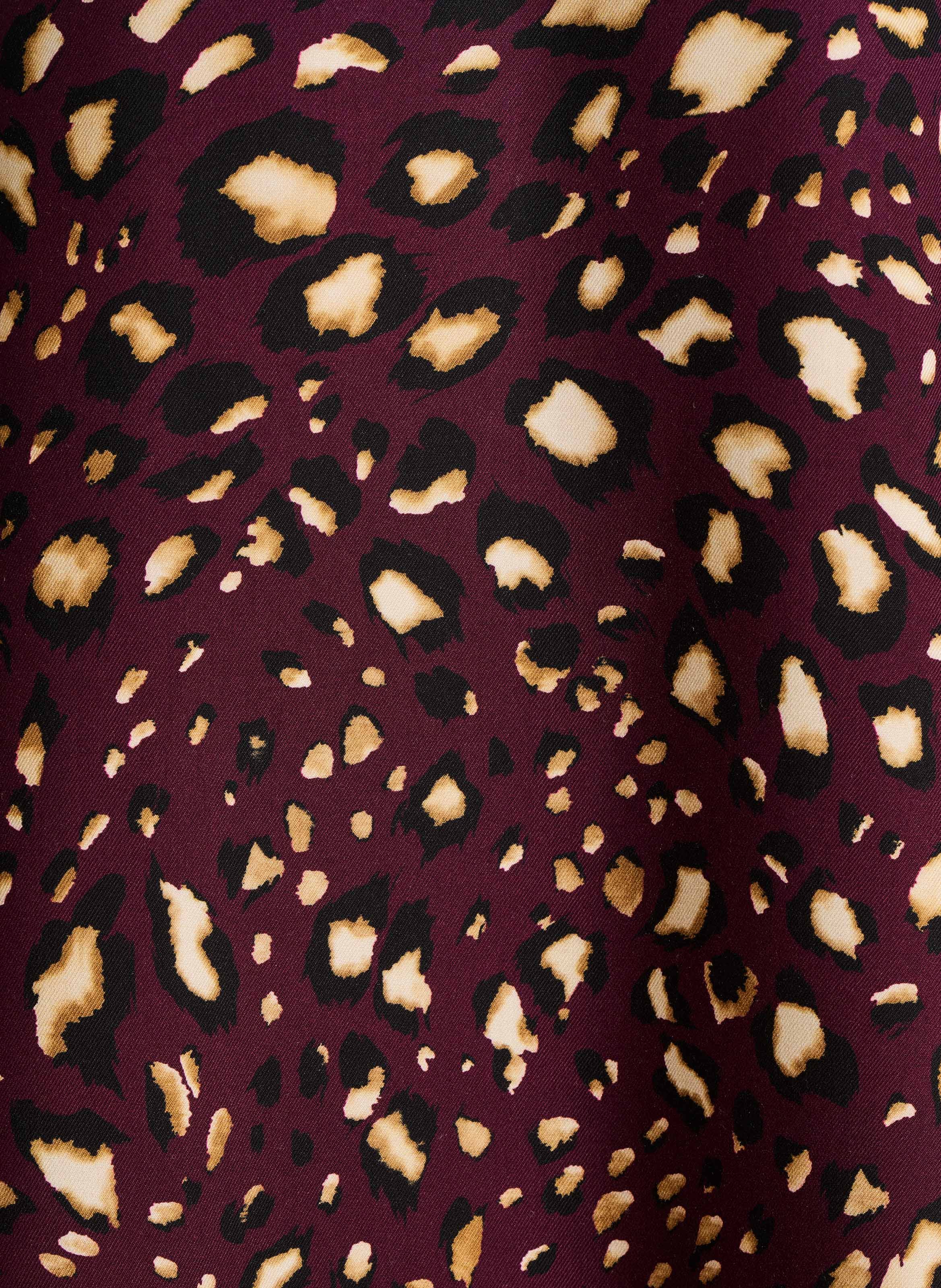 Jupe midi fluide ceinturée à motifs LA FEE MARABOUTEE Rouge