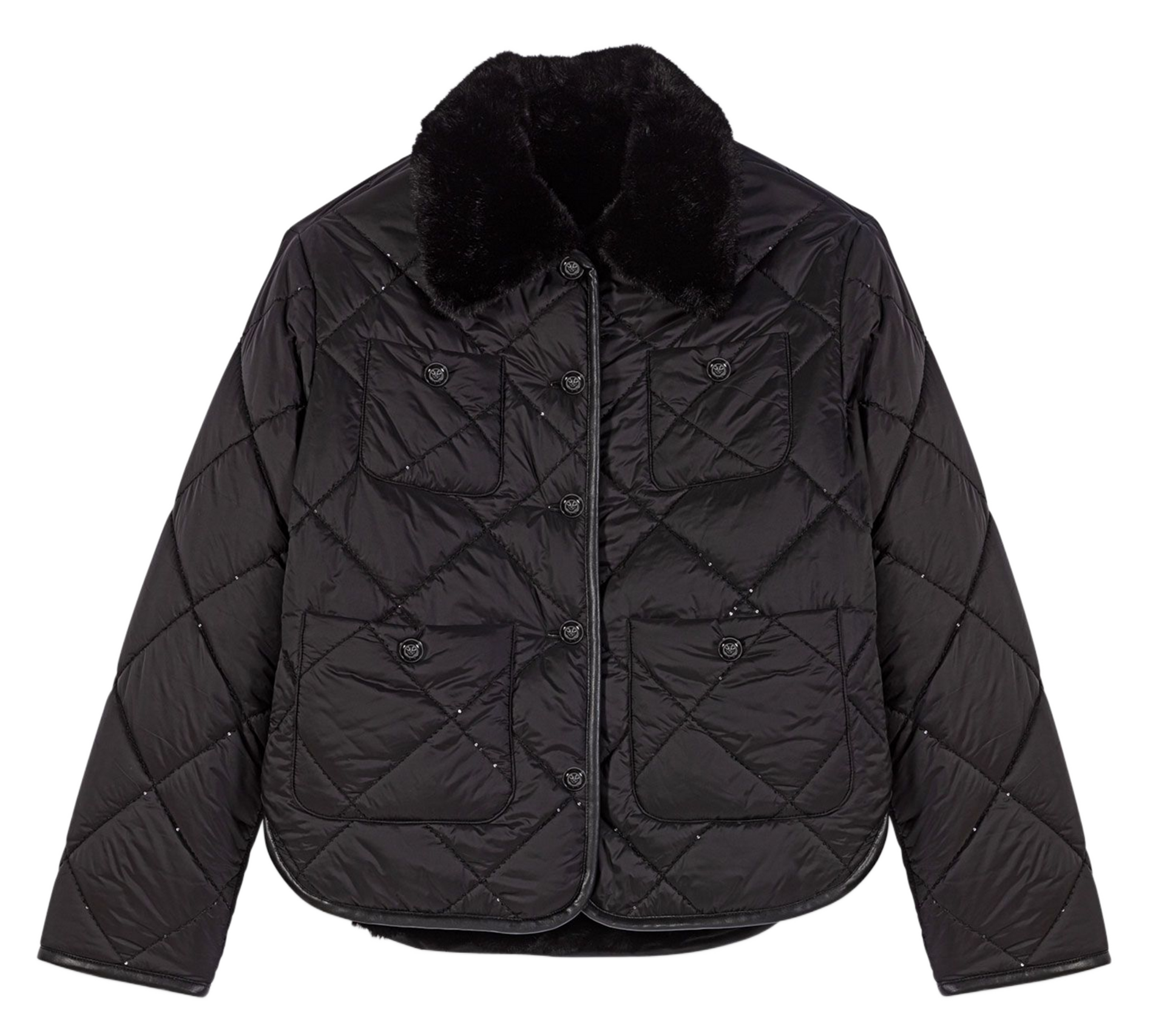 Manteau court réversible MAJE Noir