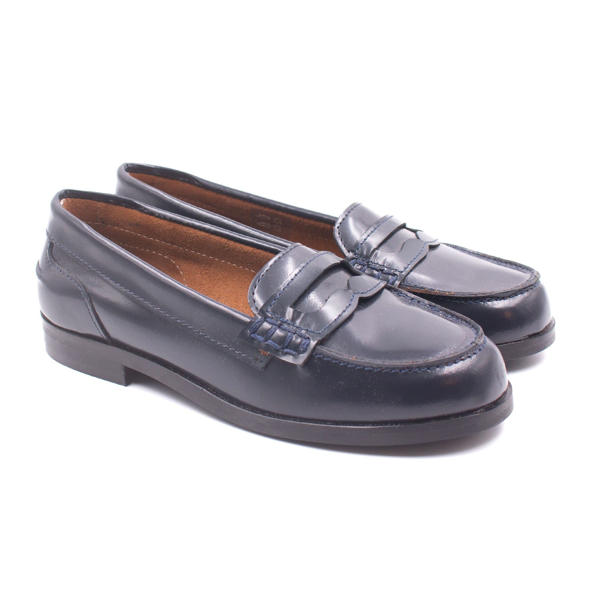Oni aspen - leather moccasins for girls Boni & Sidonie Blue