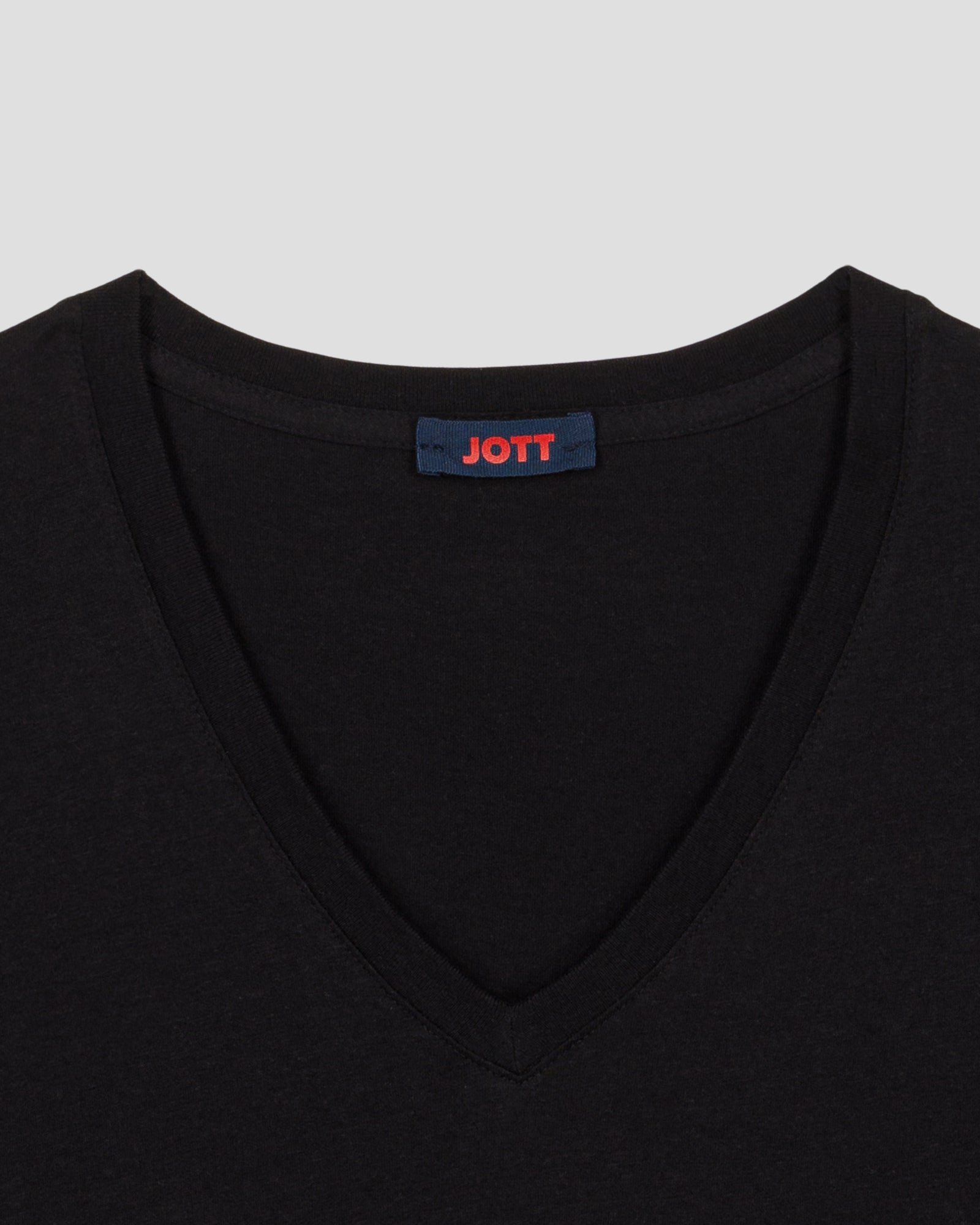 V-neck soft t-shirt JOTT Black