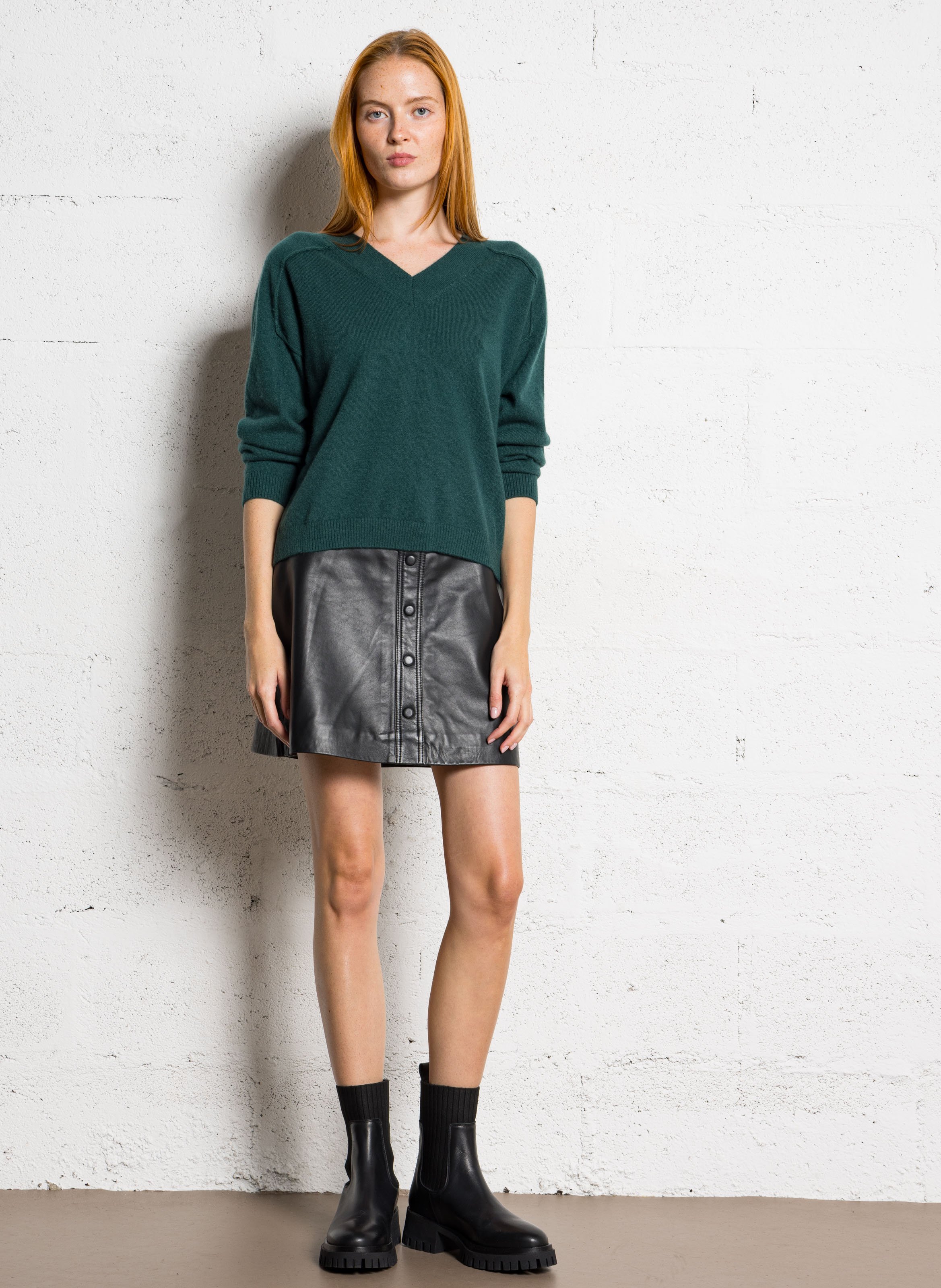 Oversized cashmere sweater MAISON 123 Green