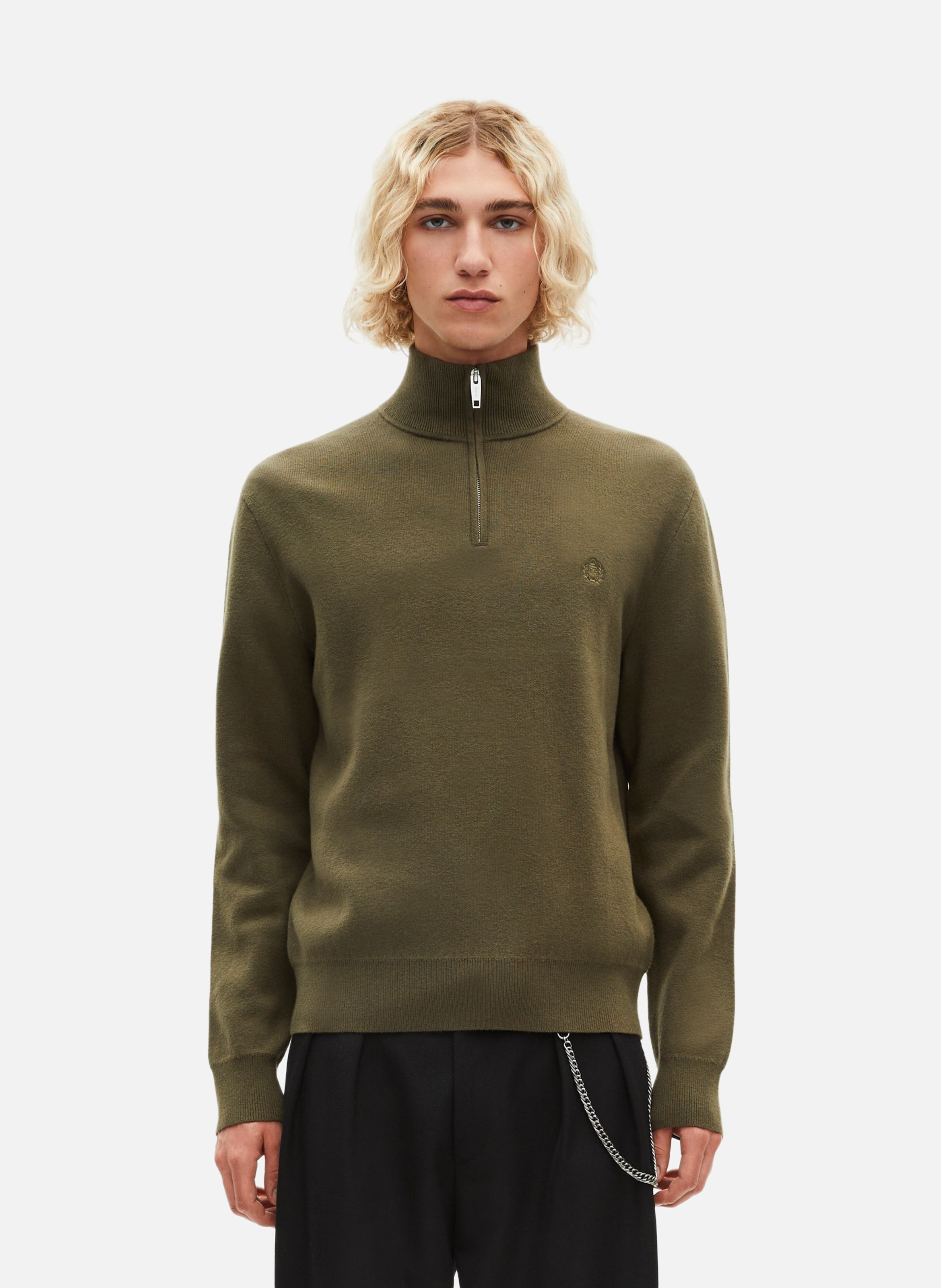 Double-sided trucker collar sweater THE KOOPLES