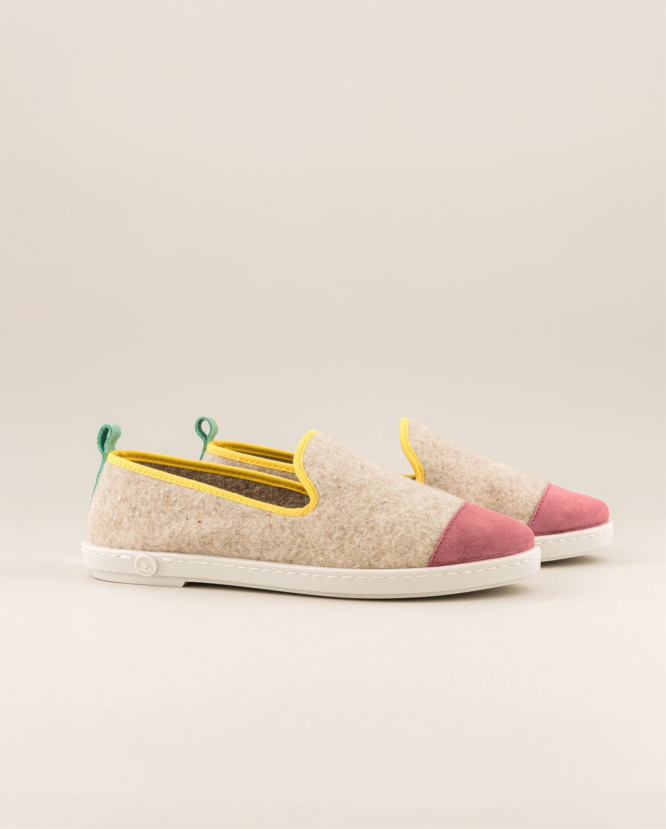 Women's slipper Bruson, beige wool blend ANGARDE Beige