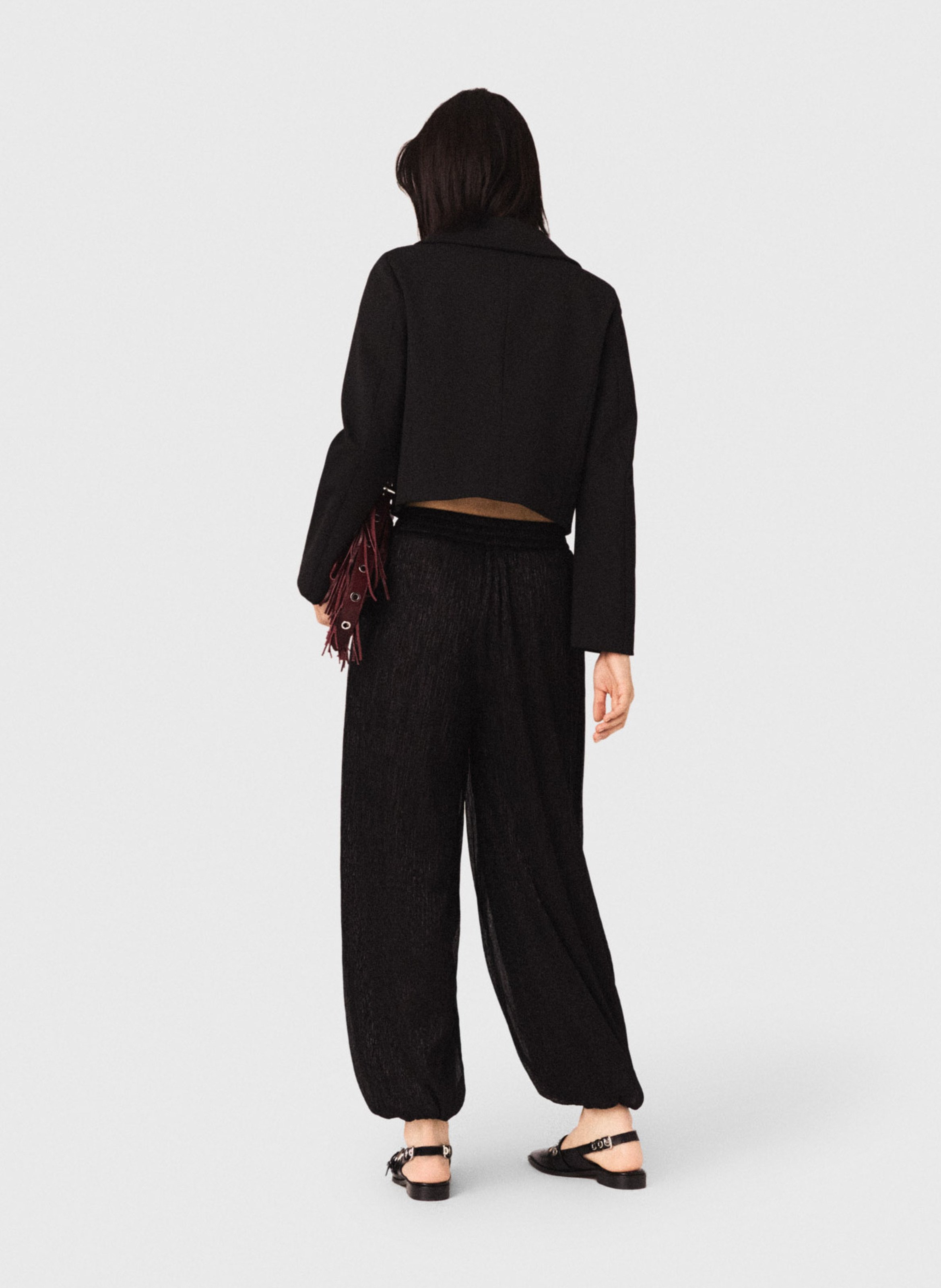 Wijde ballonbroek MAJE Zwart