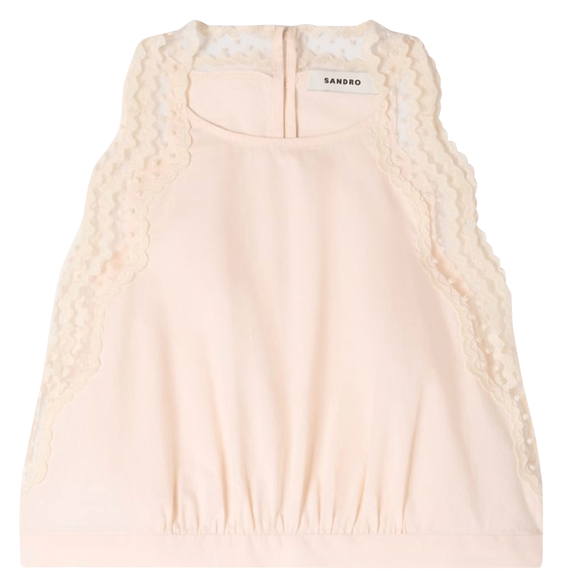 Katoenen blouse met ronde hals SANDRO Roze
