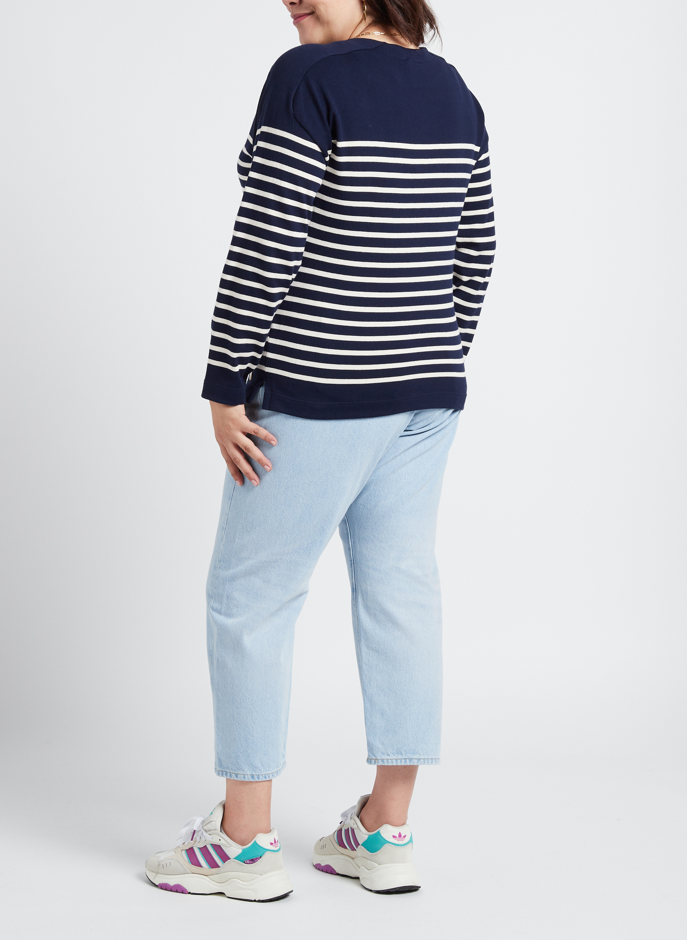 Rechte, katoenen jeans met hoge taille LEVI'S Jeans verschoten