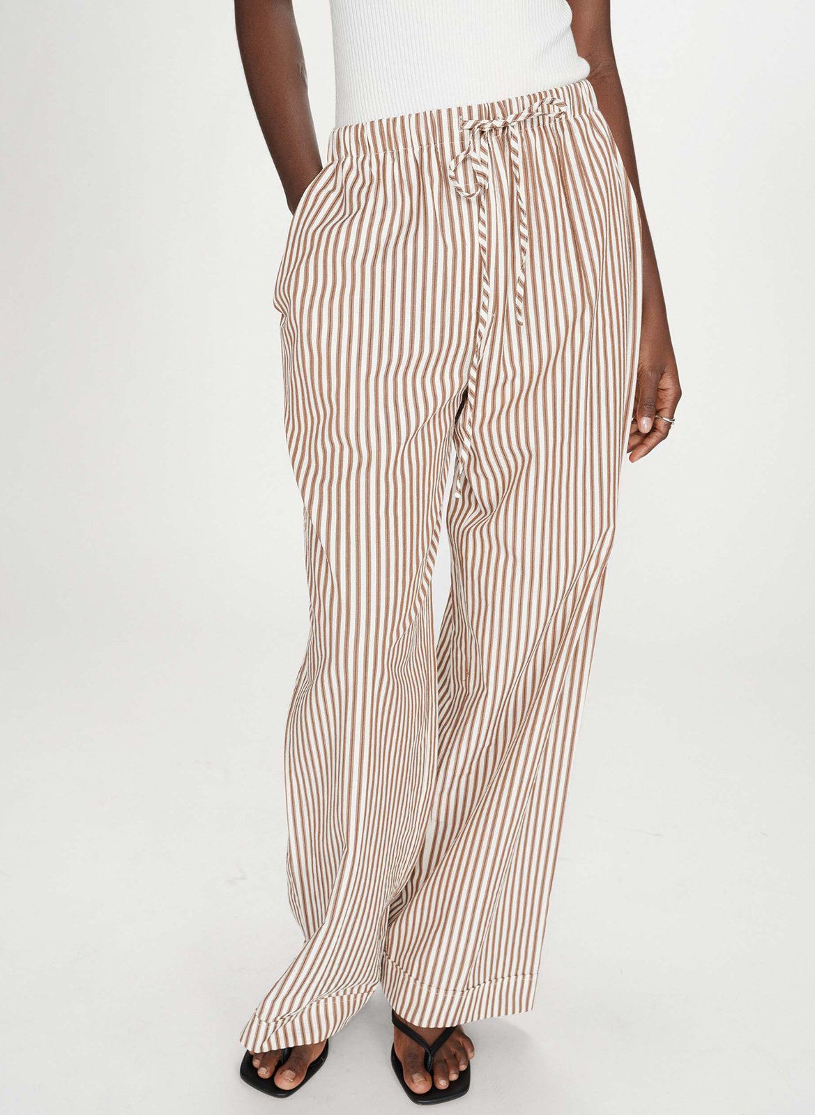 Pantalon large dn coton mélangé GRACE ET MILA