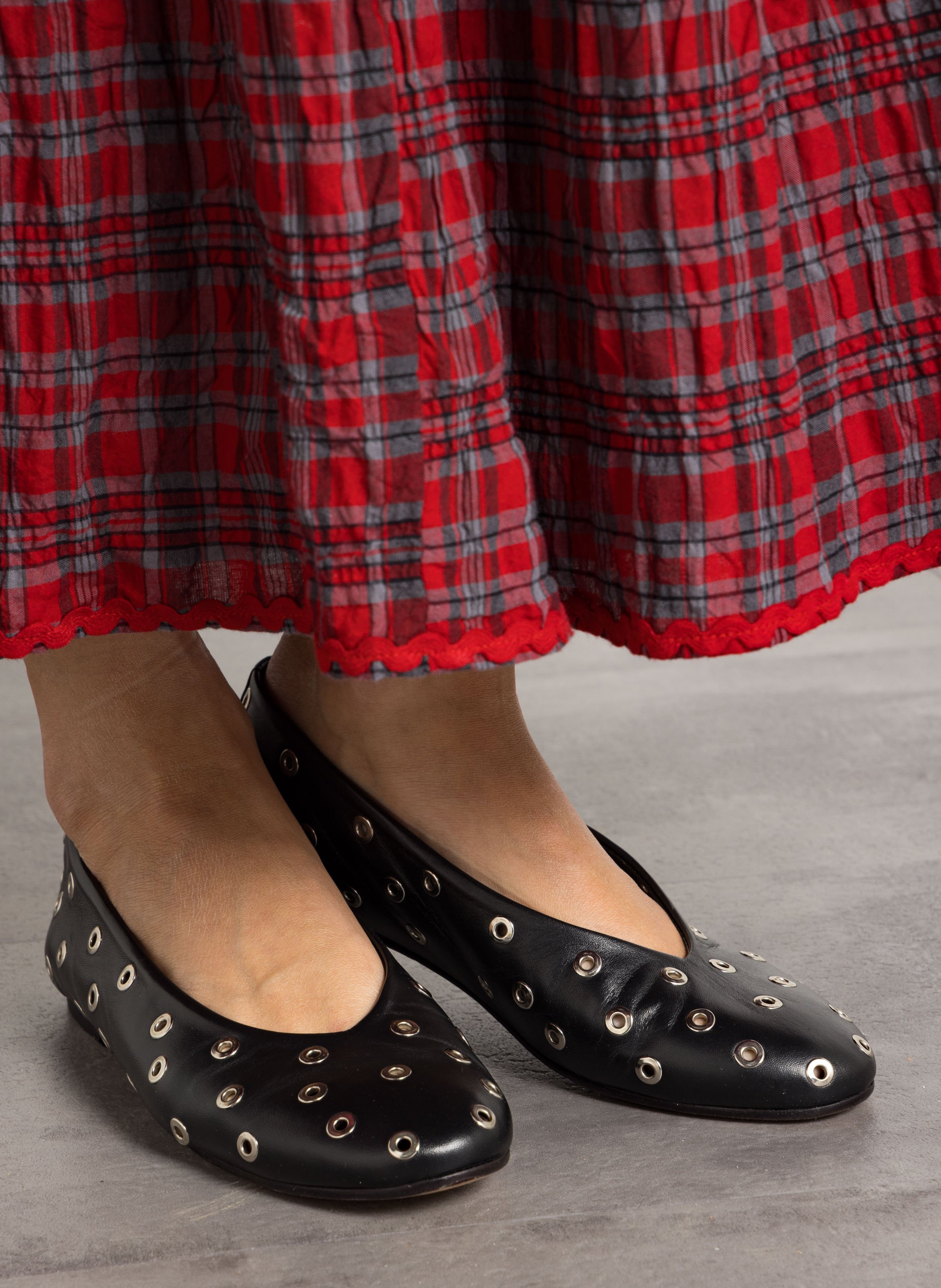 Ballerines en cuir ajourés MELLOW YELLOW Noir