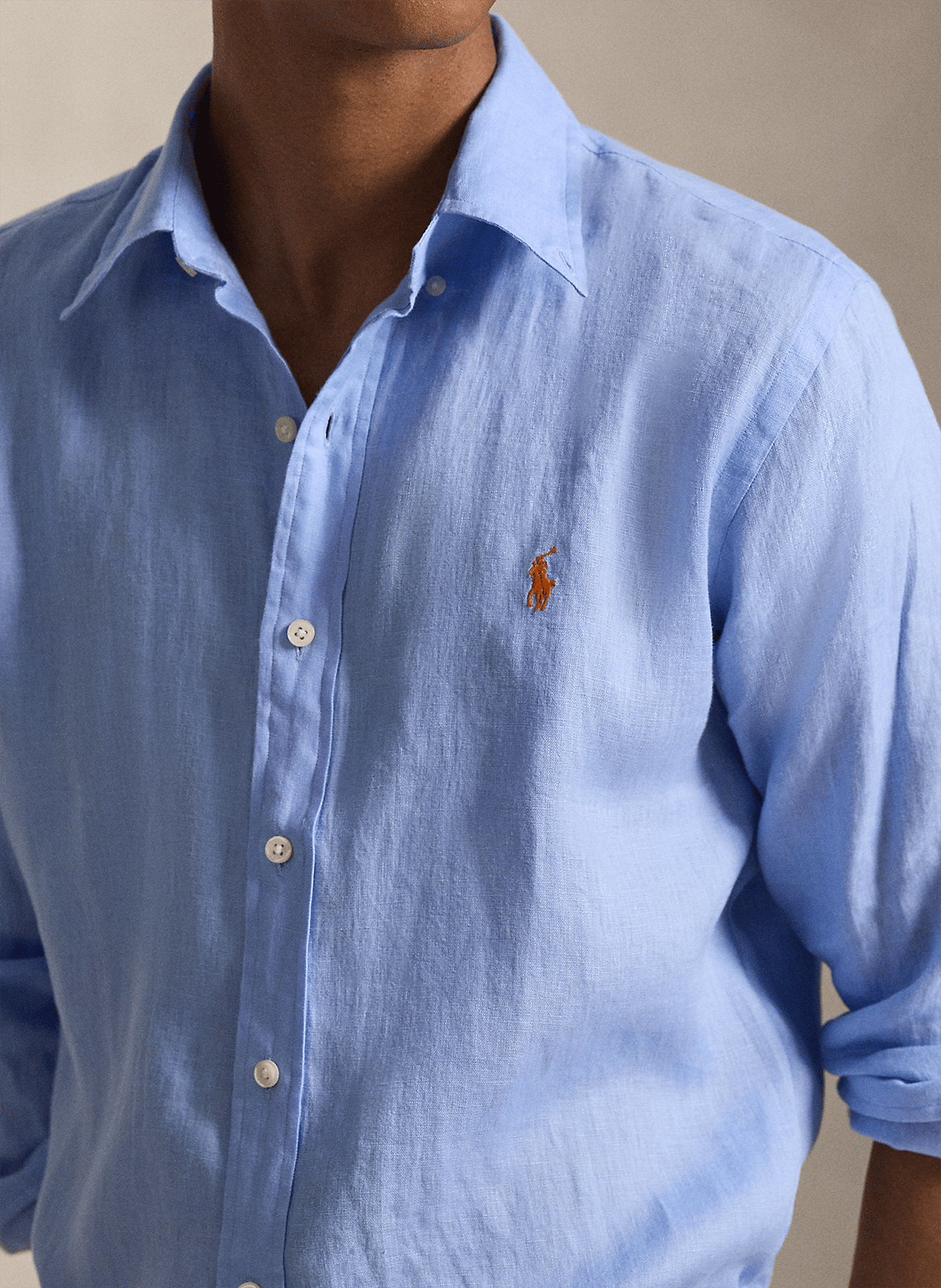 Regular-Fit-Hemd - Leinen POLO RALPH LAUREN Blau
