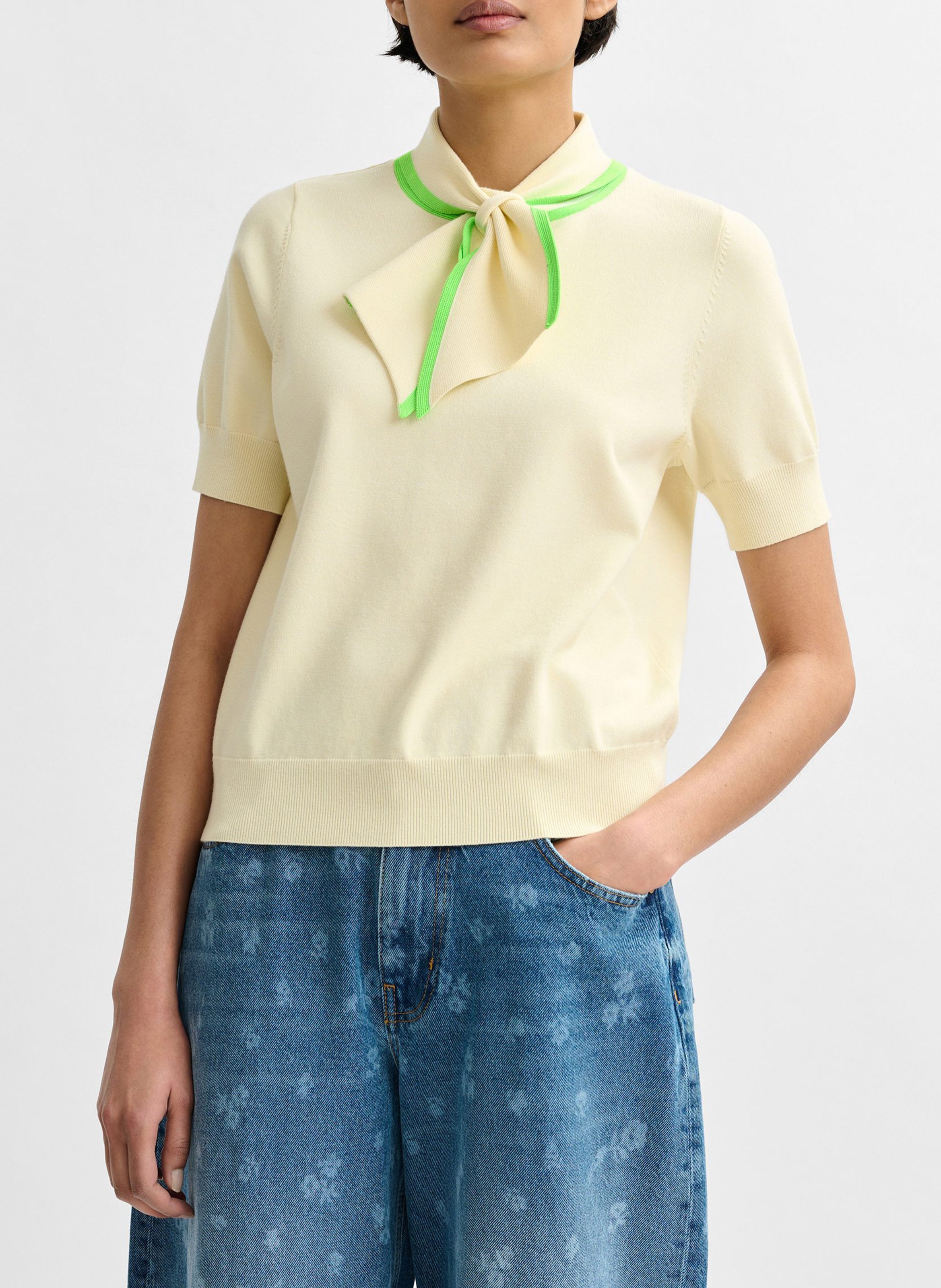 Polo with Knotted Collar ESSENTIEL ANTWERP