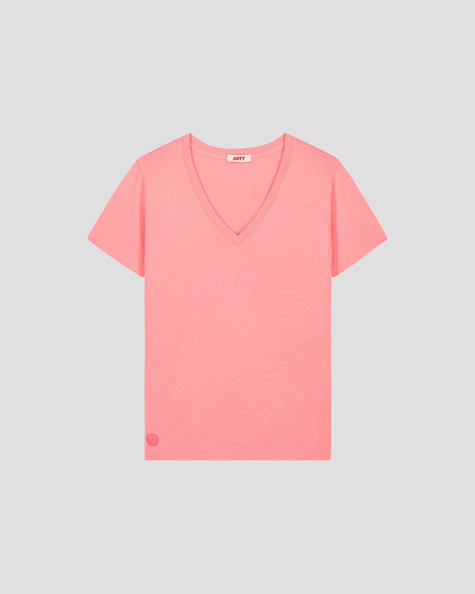 V-neck soft t-shirt JOTT Pink