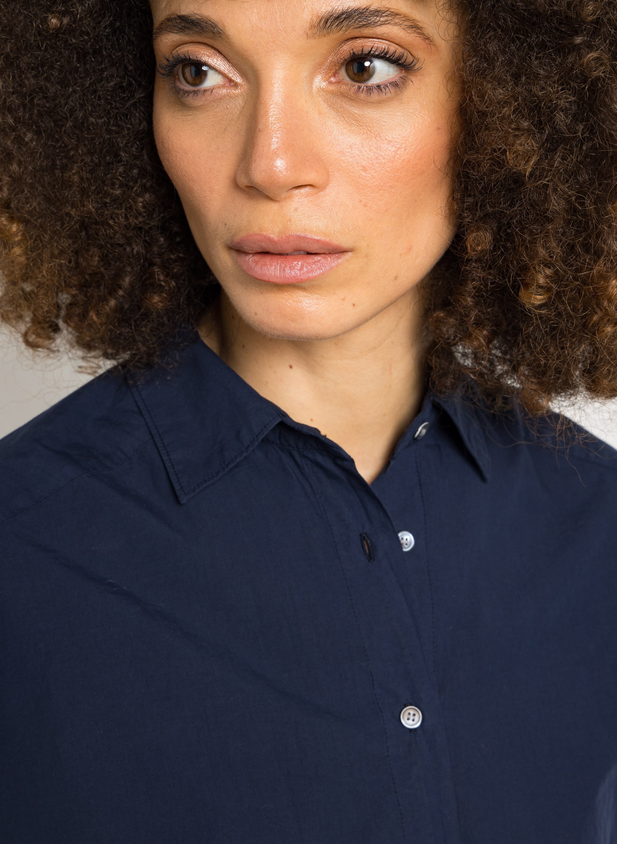 Chemise droite col classique en coton HARTFORD Bleu