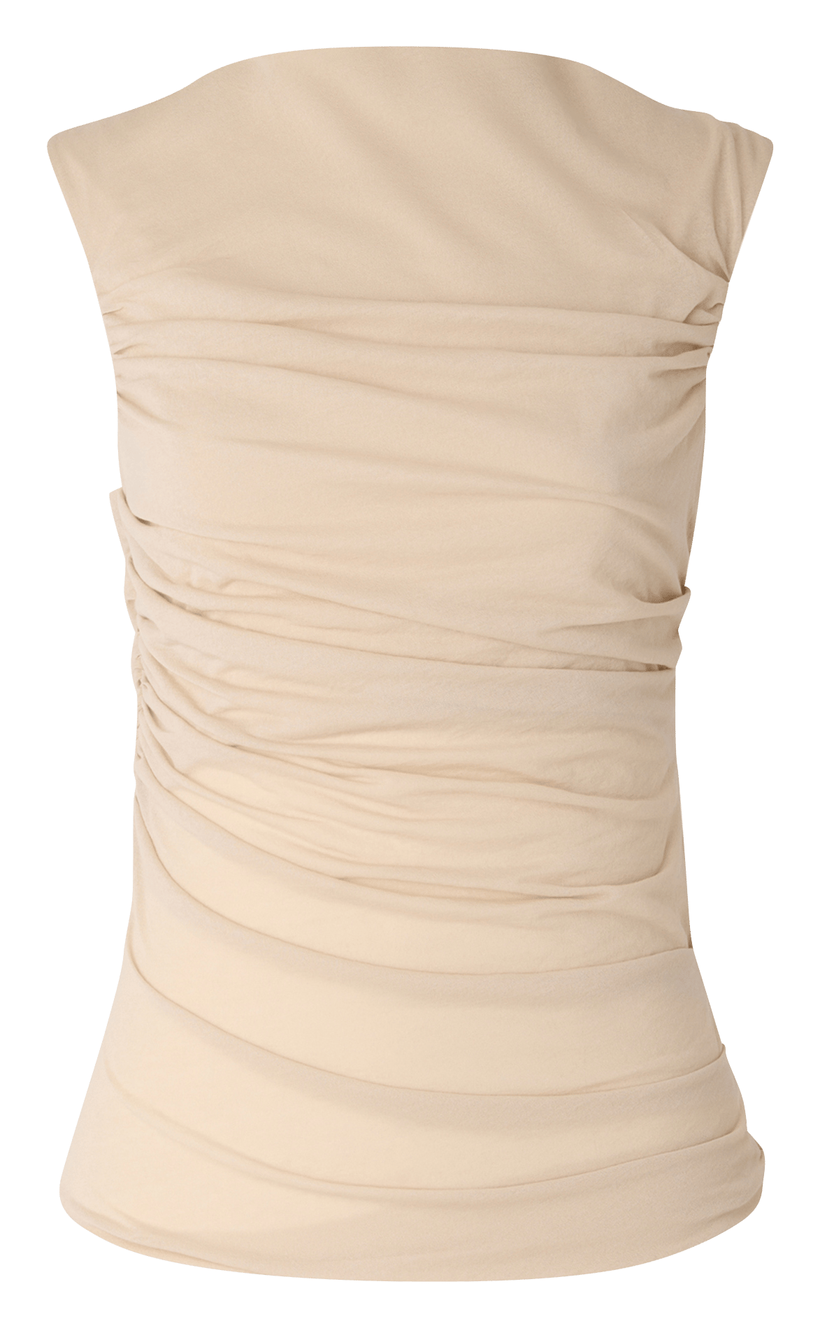 Draped cotton blend top SOEUR Beige
