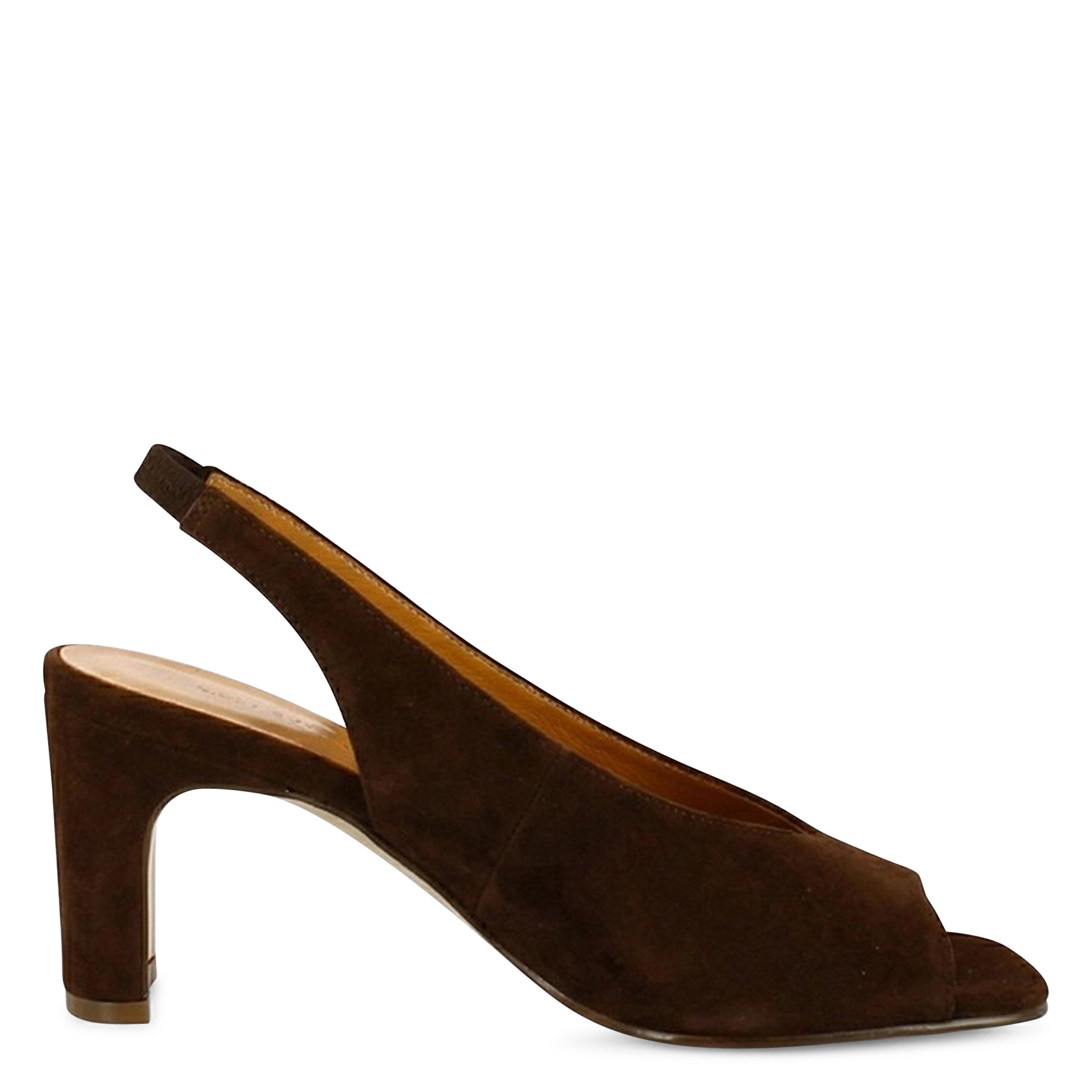 Slingback suede leather pumps JONAK Brown