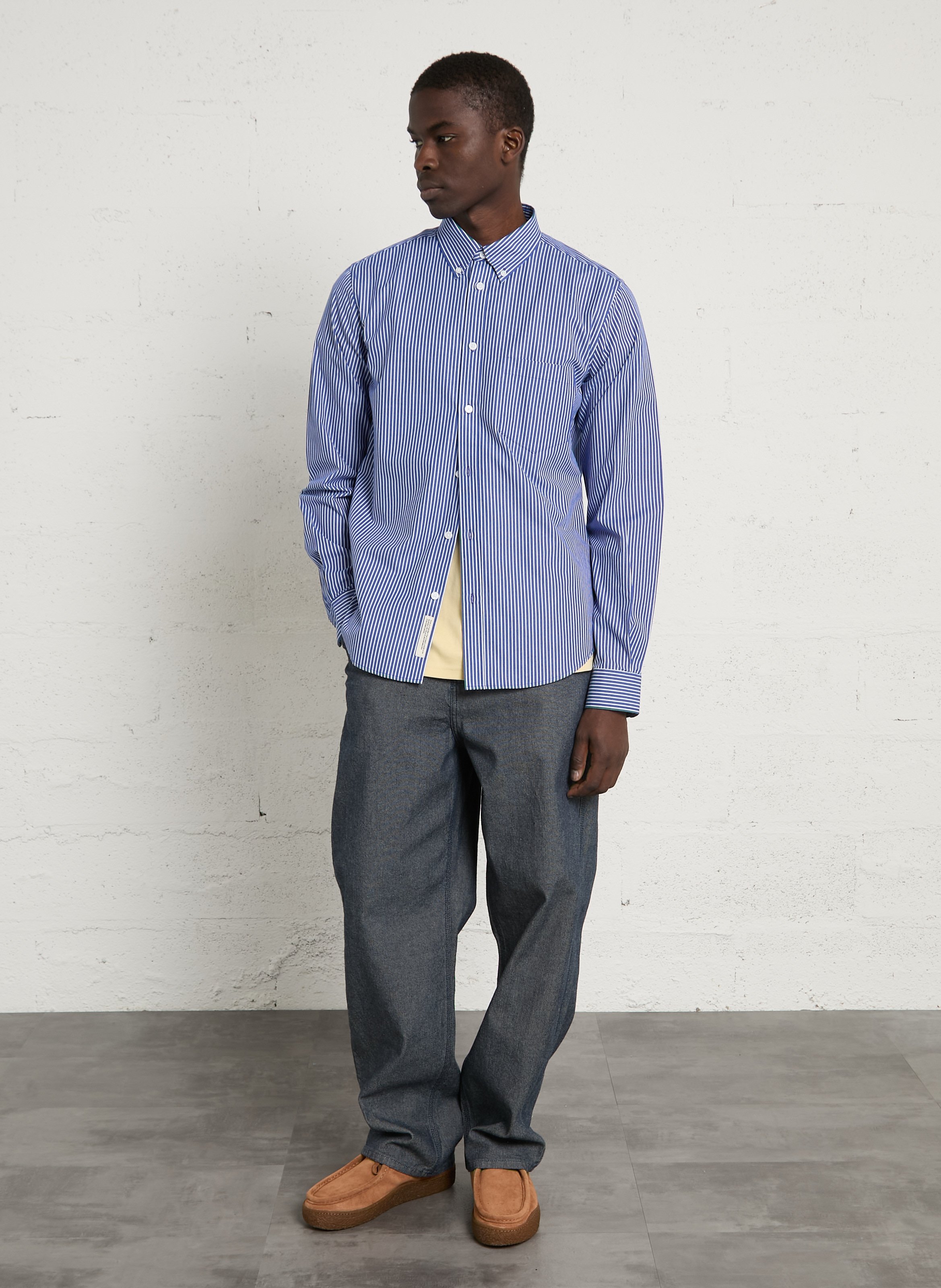 Ramie shirt MINIMUM Blue