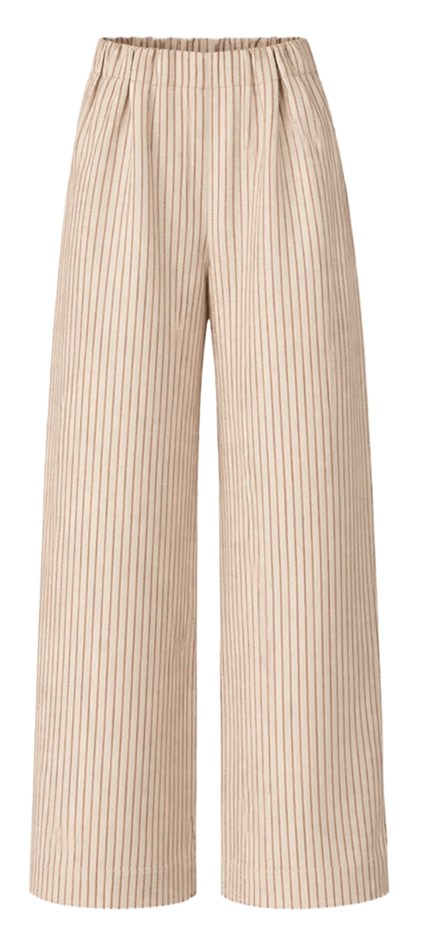 Pantalon taille haute large rayé BY BAR Rouge