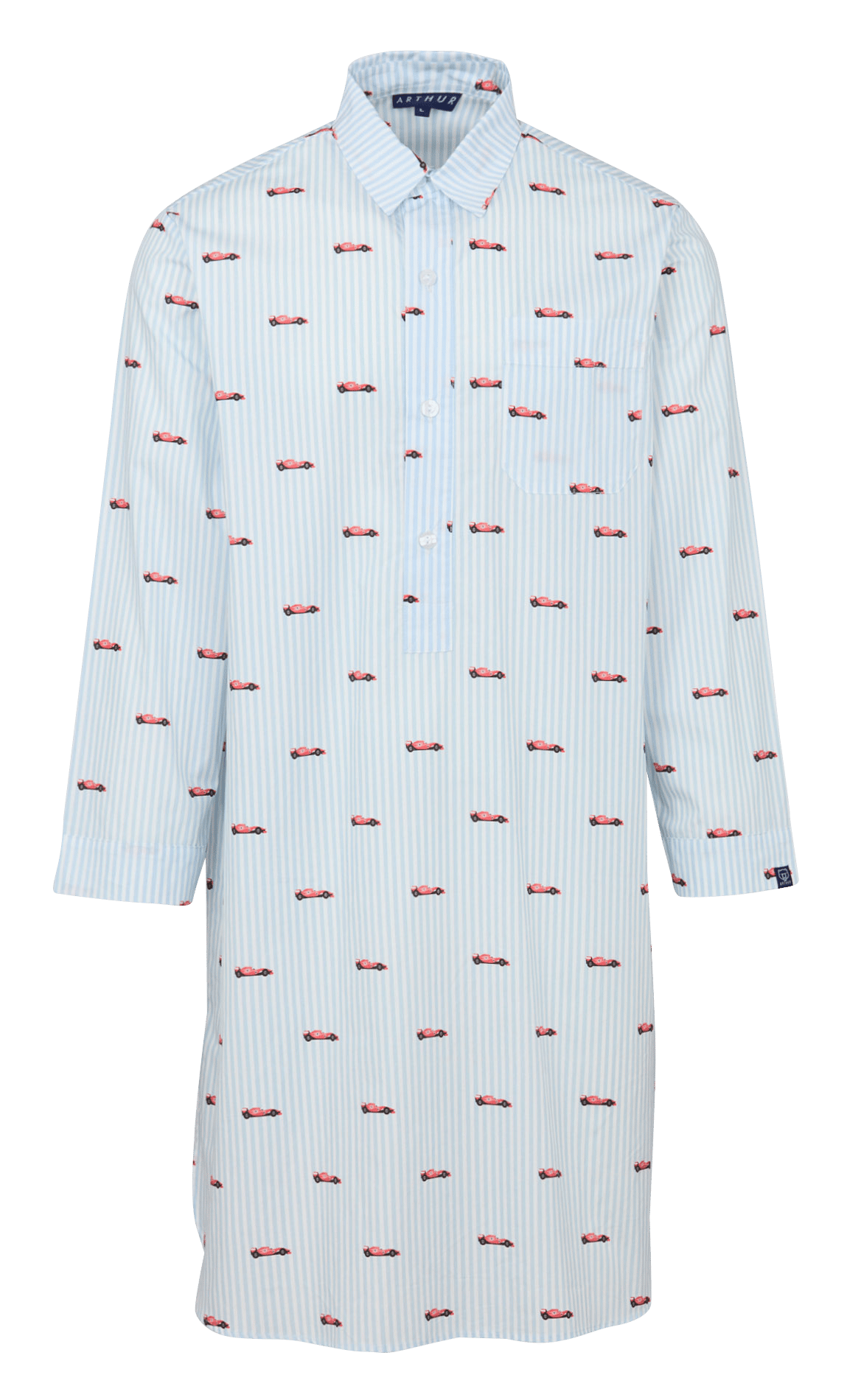 Chemise de nuit longue imprimée ARTHUR Bleu