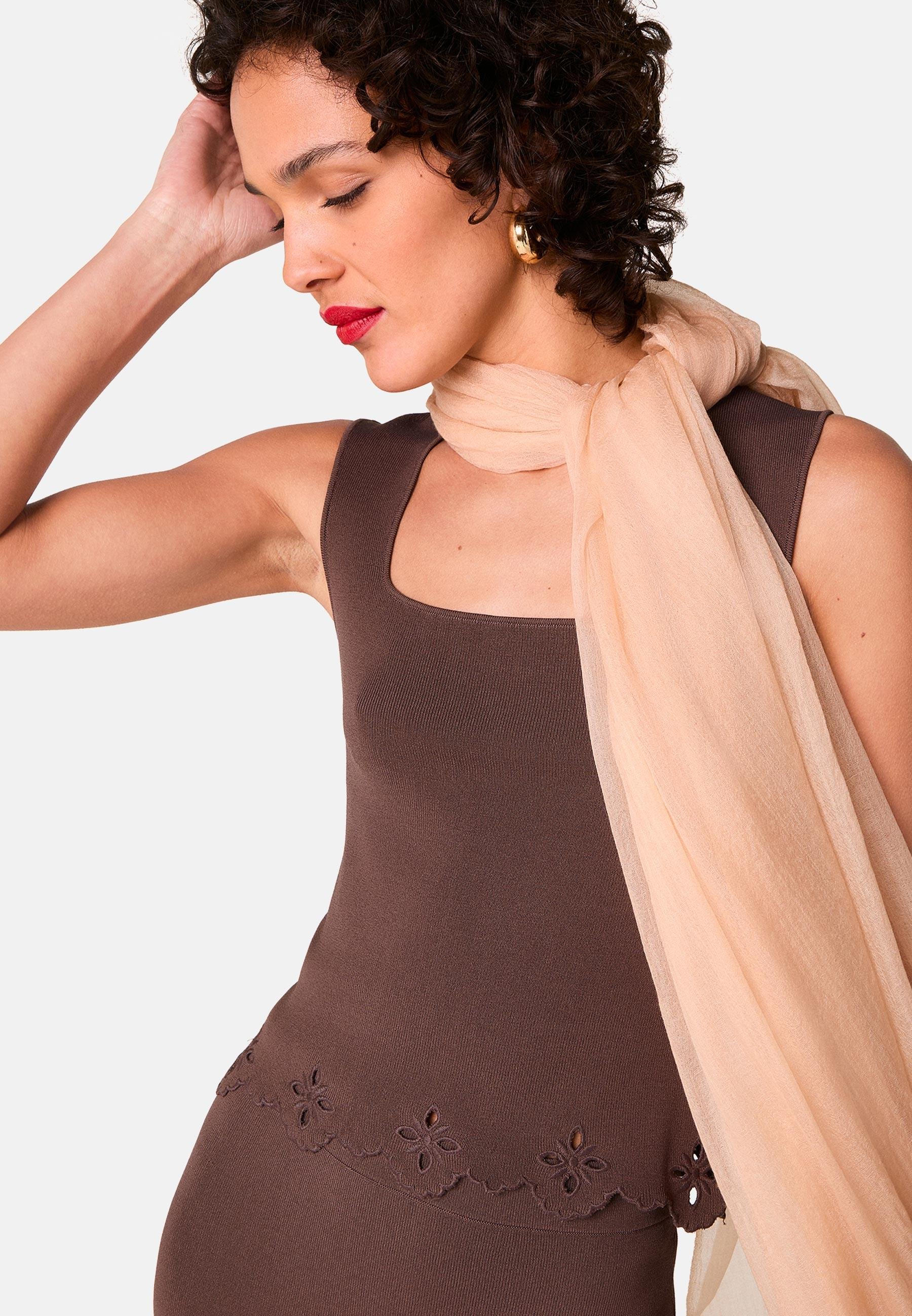 Embroidered sleeveless top RODIER Brown