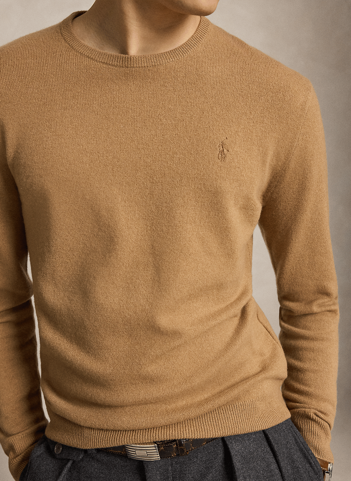 Abidjan wool round-neck sweater POLO RALPH LAUREN Beige