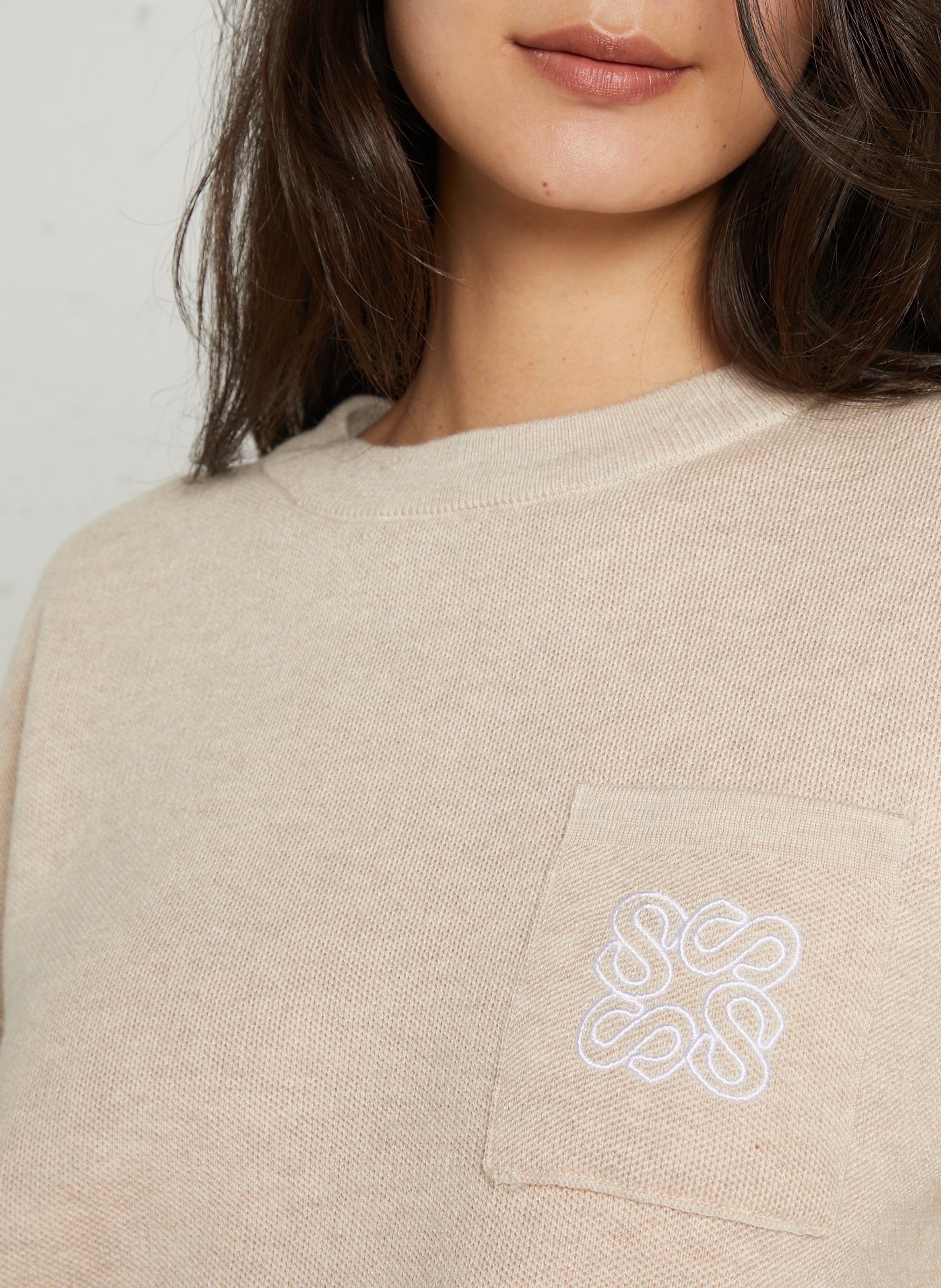 High-neck sweater SUNCOO Beige