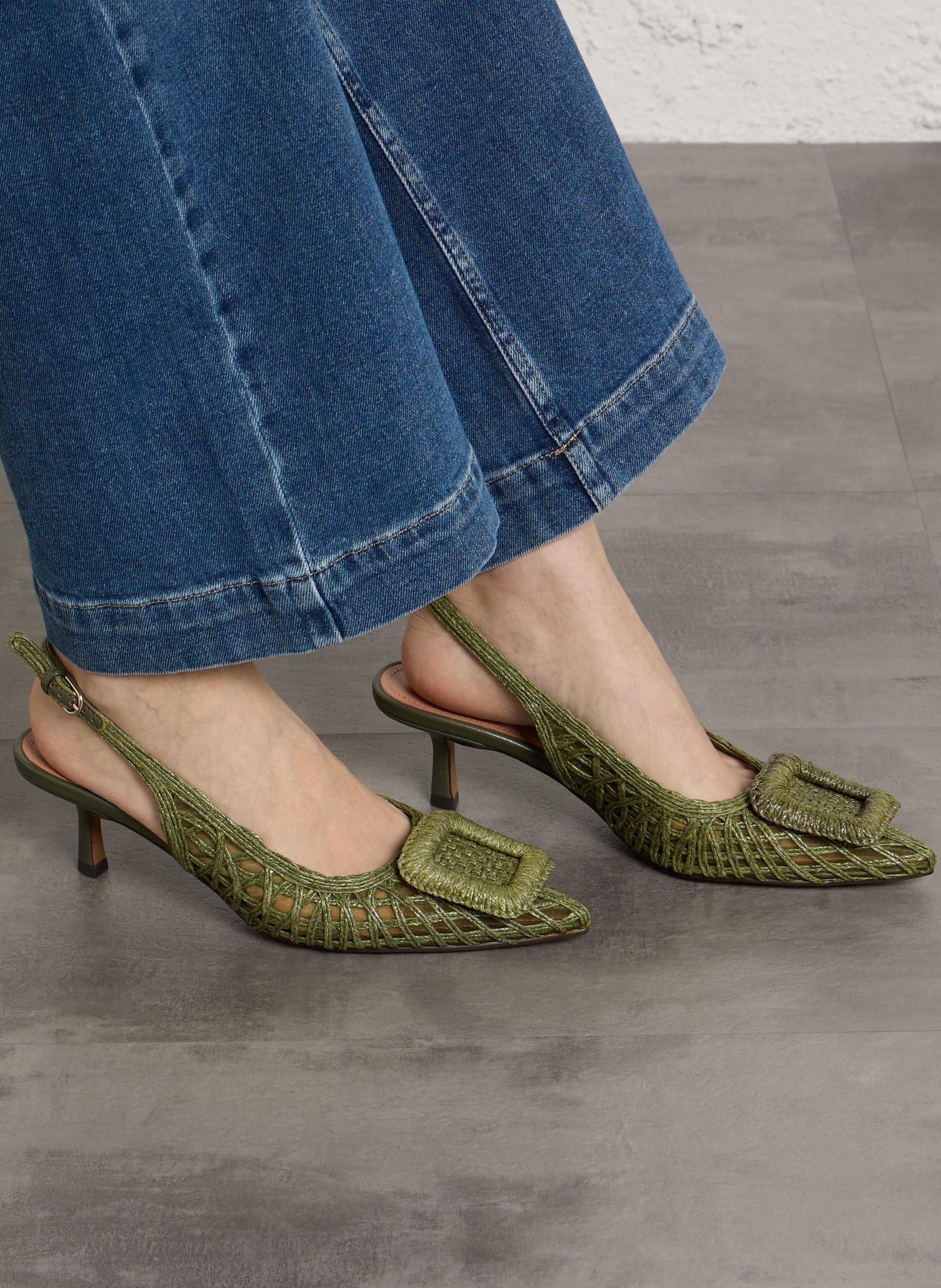 Escarpins tressés BIBI LOU Kaki